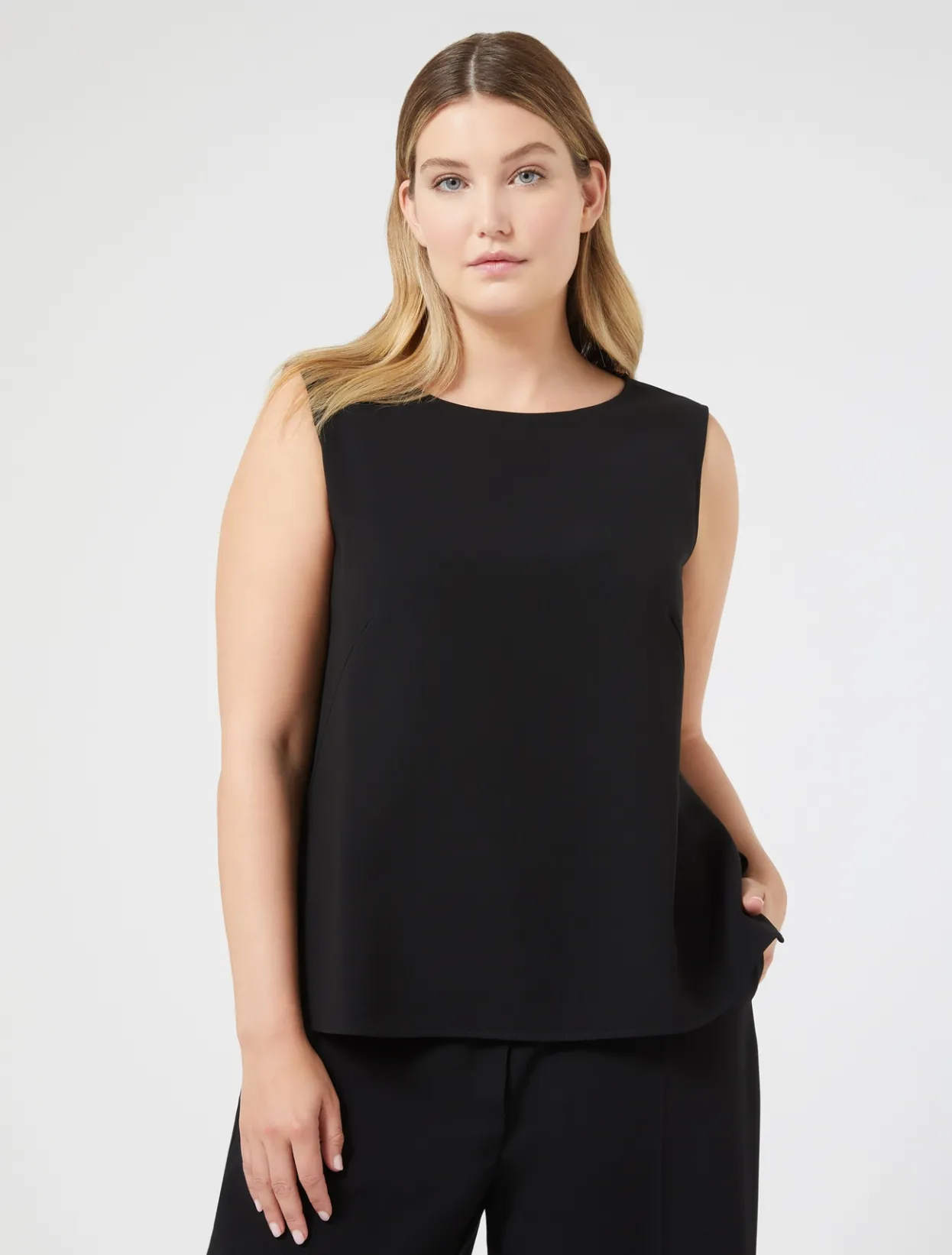 Tops & T-Shirts | Tops & T-Shirts | Marina Rinaldi Triacetate cady top BLACK