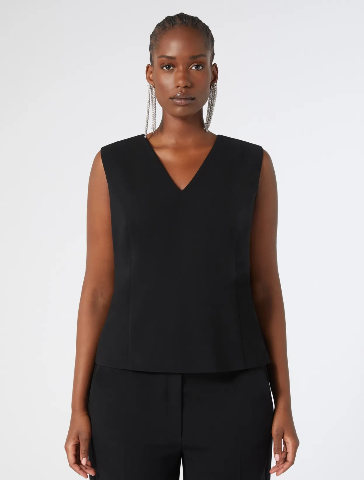 Blouses | Blouses & Shirts | Marina Rinaldi Triacetate cady top BLACK