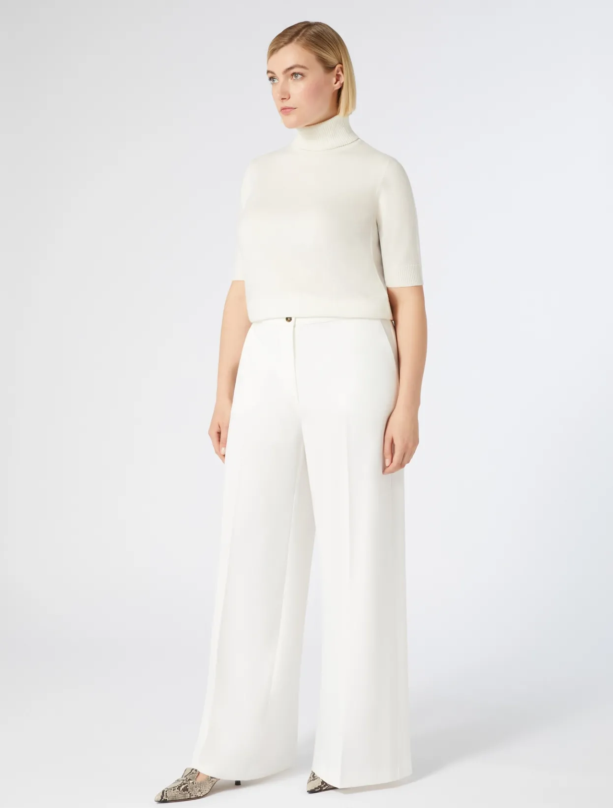 Trousers & Jeans | Trousers & Jeans | Marina Rinaldi Triacetate cady trousers WHITE