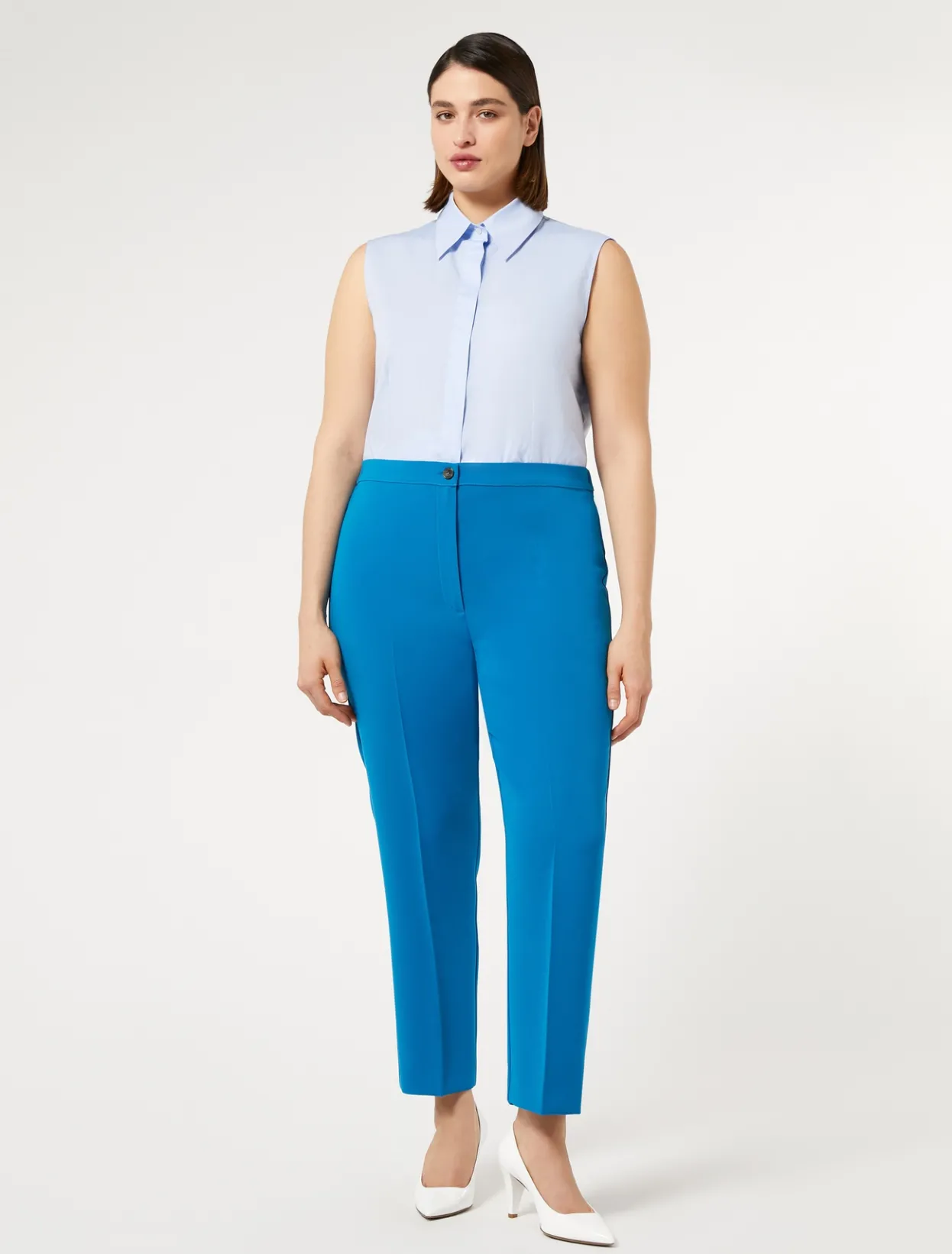 Trousers & Jeans | Trousers & Jeans | Marina Rinaldi Triacetate cady trousers TURQUOISE