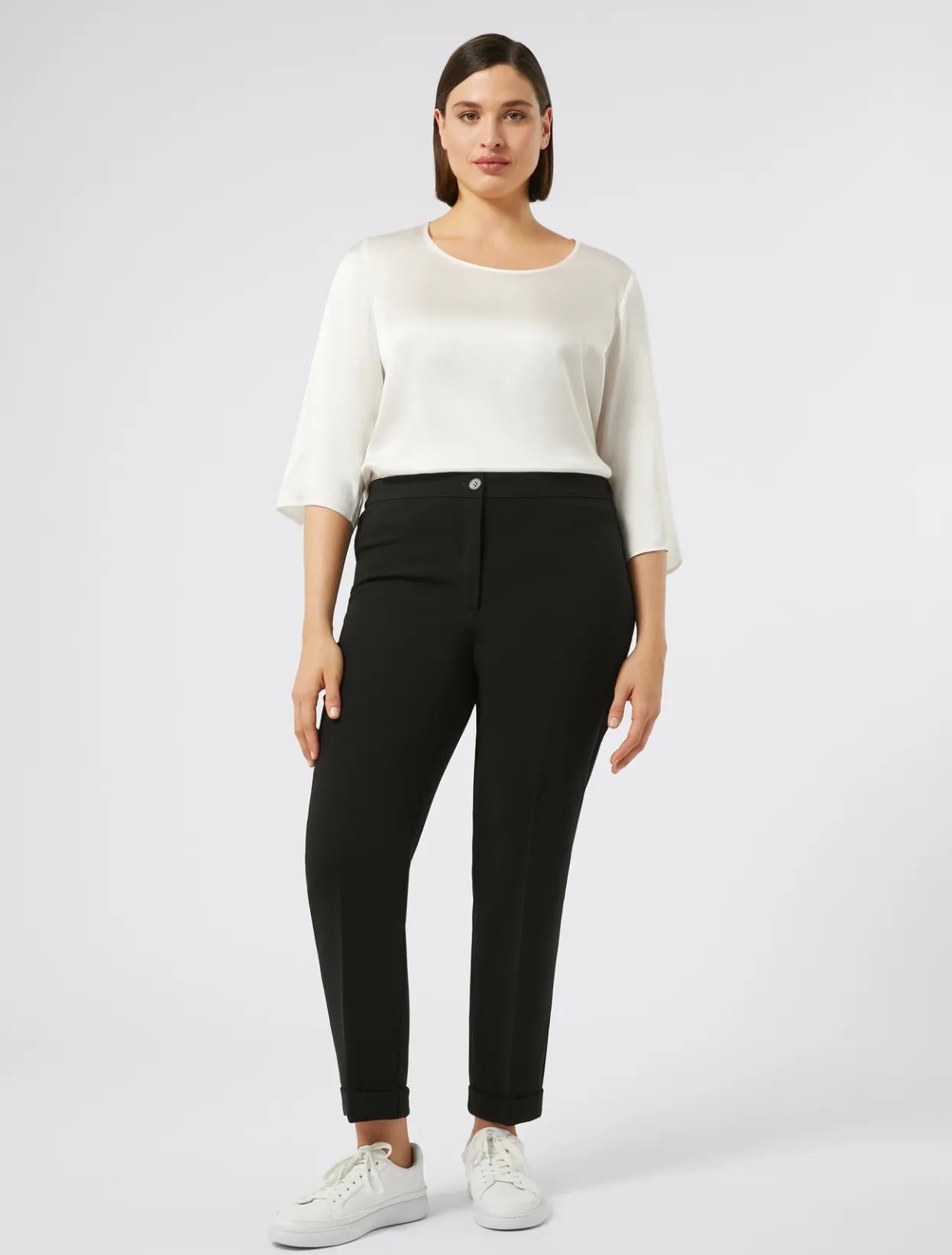 Trousers & Jeans | Trousers & Jeans | Marina Rinaldi Triacetate cady trousers BLACK