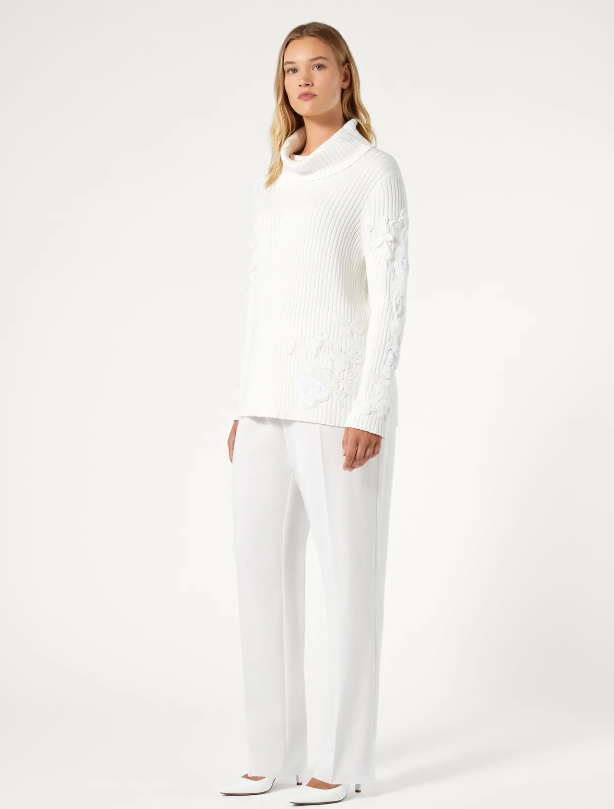 Trousers & Jeans | Trousers & Jeans | Marina Rinaldi Triacetate cady trousers WHITE