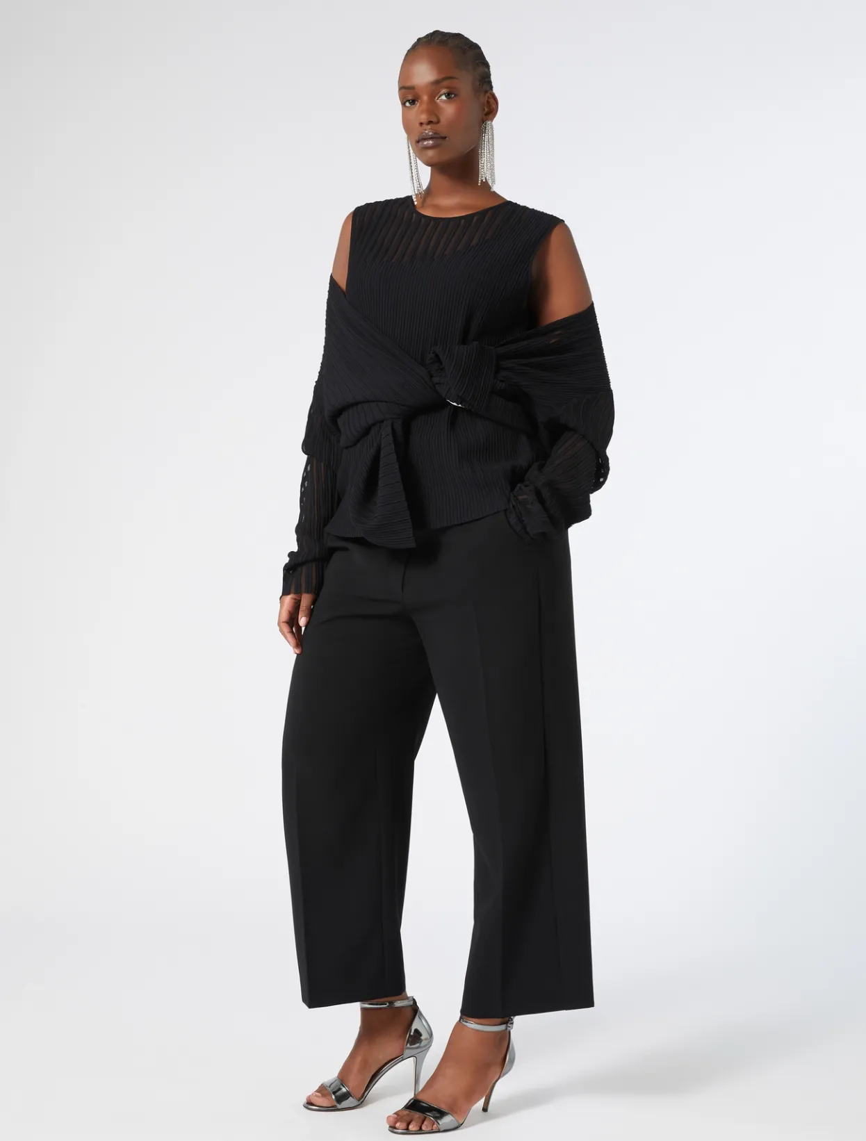 Trousers And Skirts | Trousers & Jeans | Marina Rinaldi Triacetate cady trousers BLACK