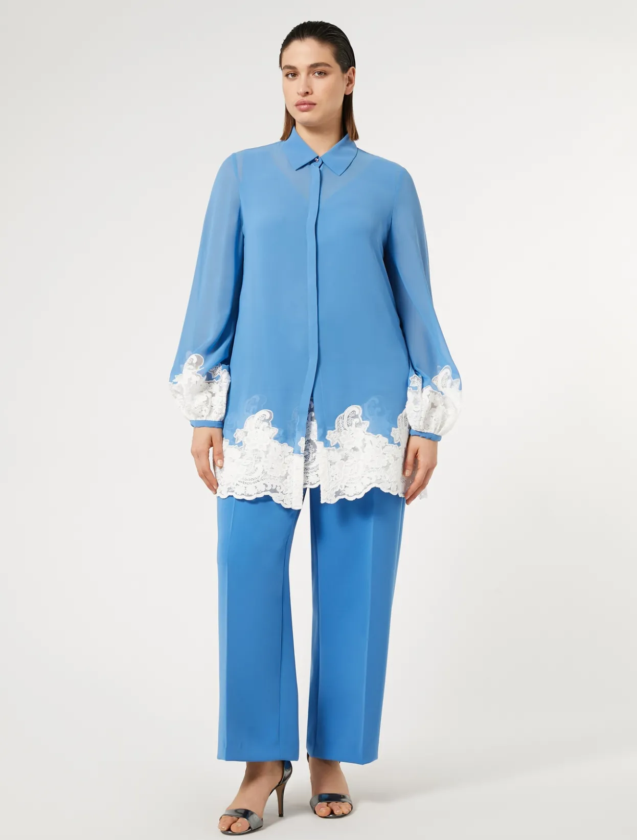 Trousers And Skirts | Trousers & Jeans | Marina Rinaldi Triacetate cady trousers AVIO