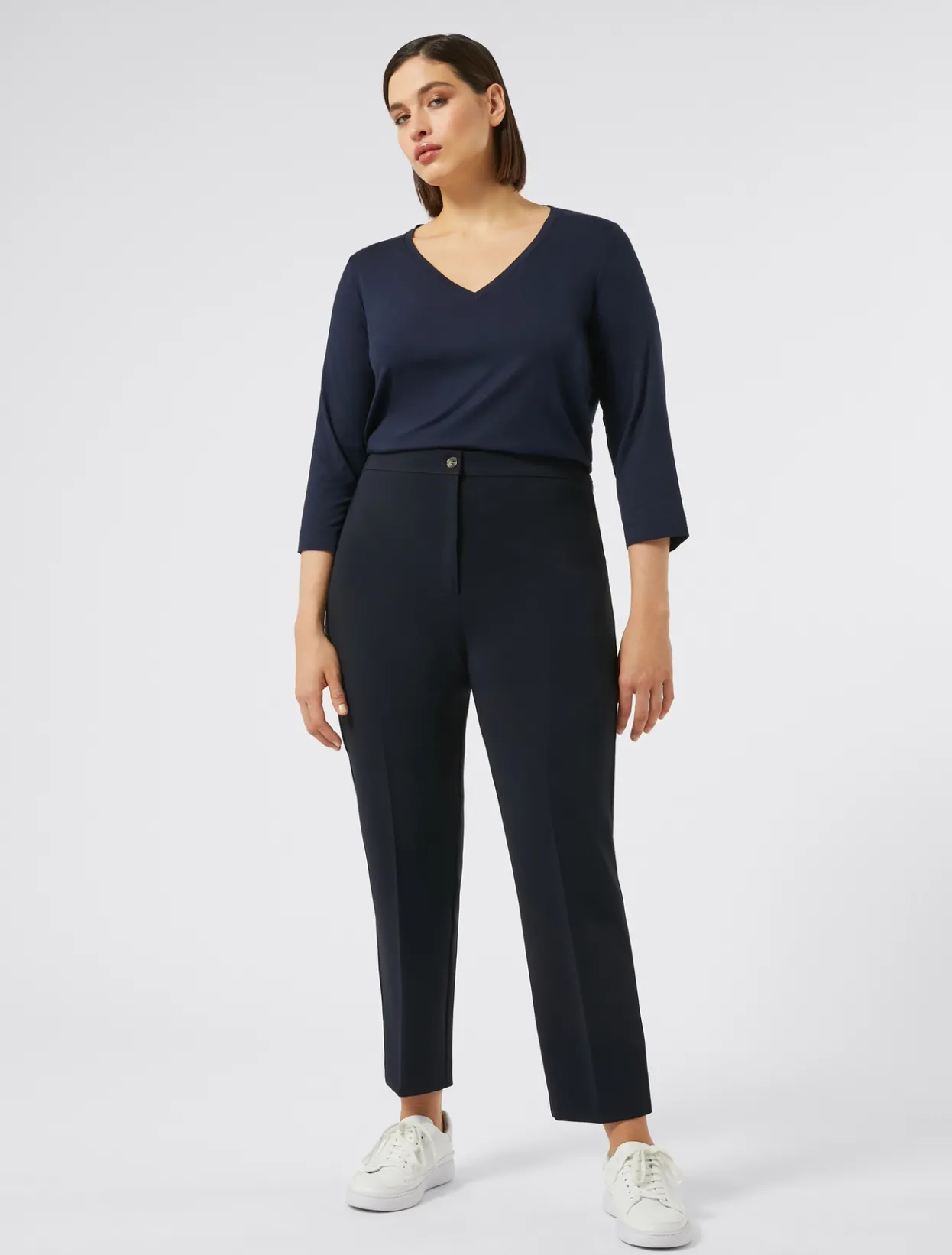 Trousers & Jeans | Trousers & Jeans | Marina Rinaldi Triacetate cady trousers MIDNIGHTBLUE