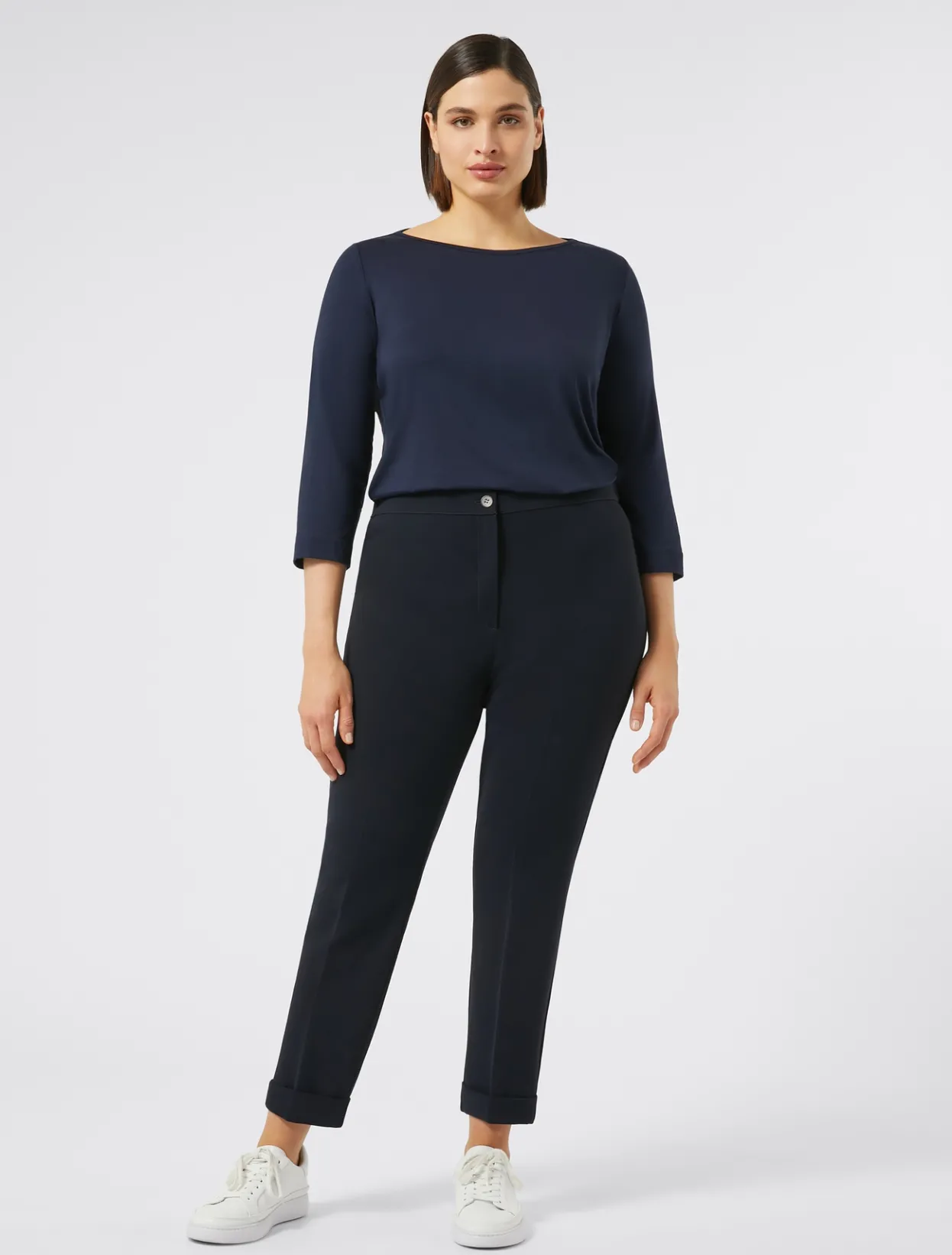 Trousers & Jeans | Trousers & Jeans | Marina Rinaldi Triacetate cady trousers MIDNIGHTBLUE