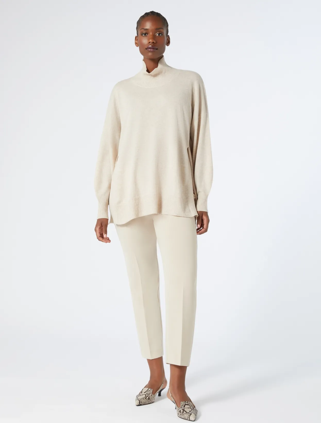 Trousers & Jeans | Trousers & Jeans | Marina Rinaldi Triacetate cady trousers BEIGE