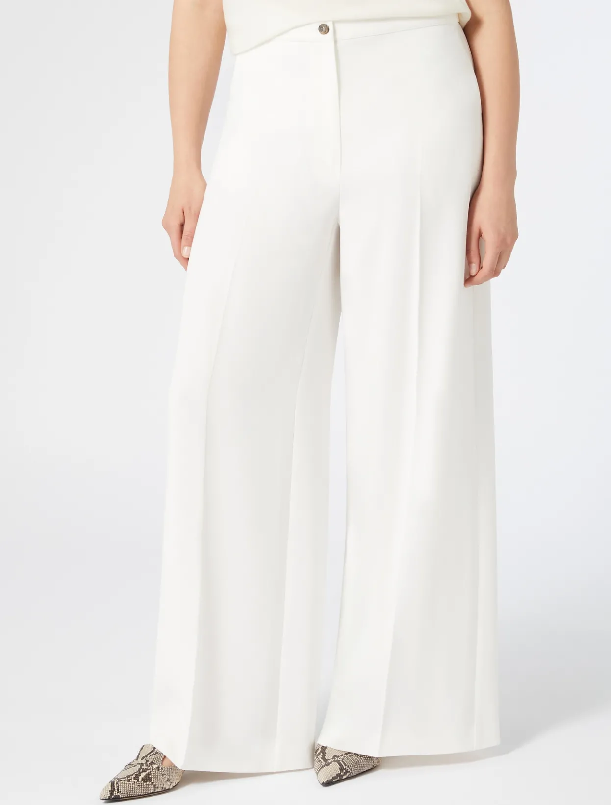 Trousers & Jeans | Trousers & Jeans | Marina Rinaldi Triacetate cady trousers WHITE