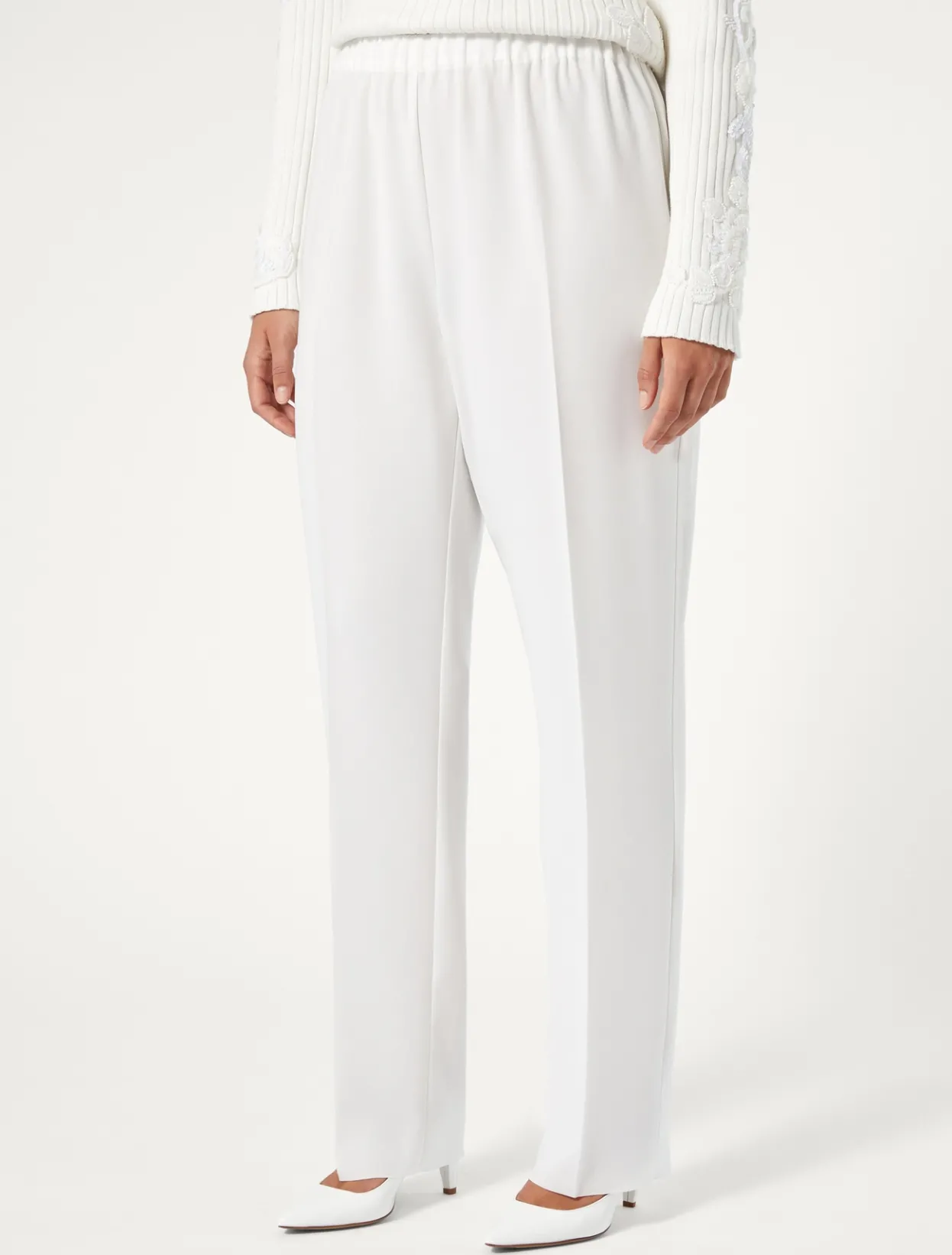 Trousers & Jeans | Trousers & Jeans | Marina Rinaldi Triacetate cady trousers WHITE