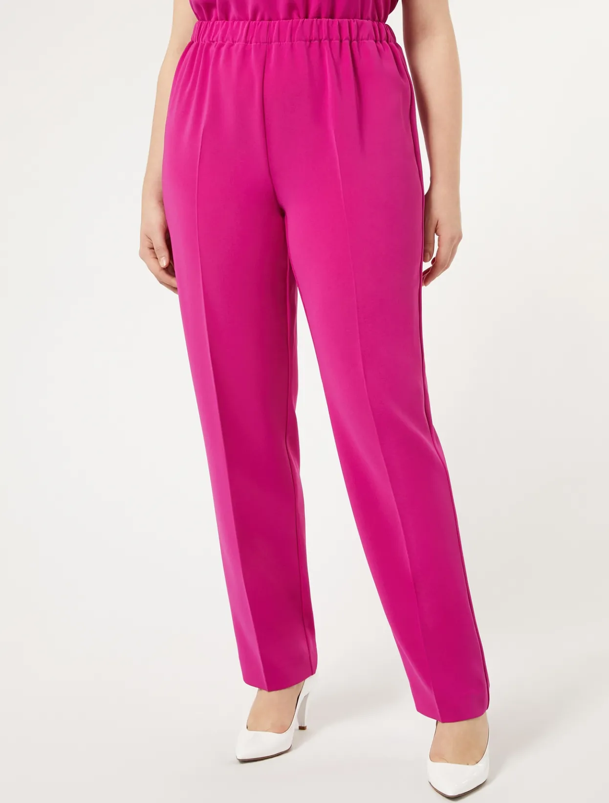 Trousers & Jeans | Trousers & Jeans | Marina Rinaldi Triacetate cady trousers FUCHSIA