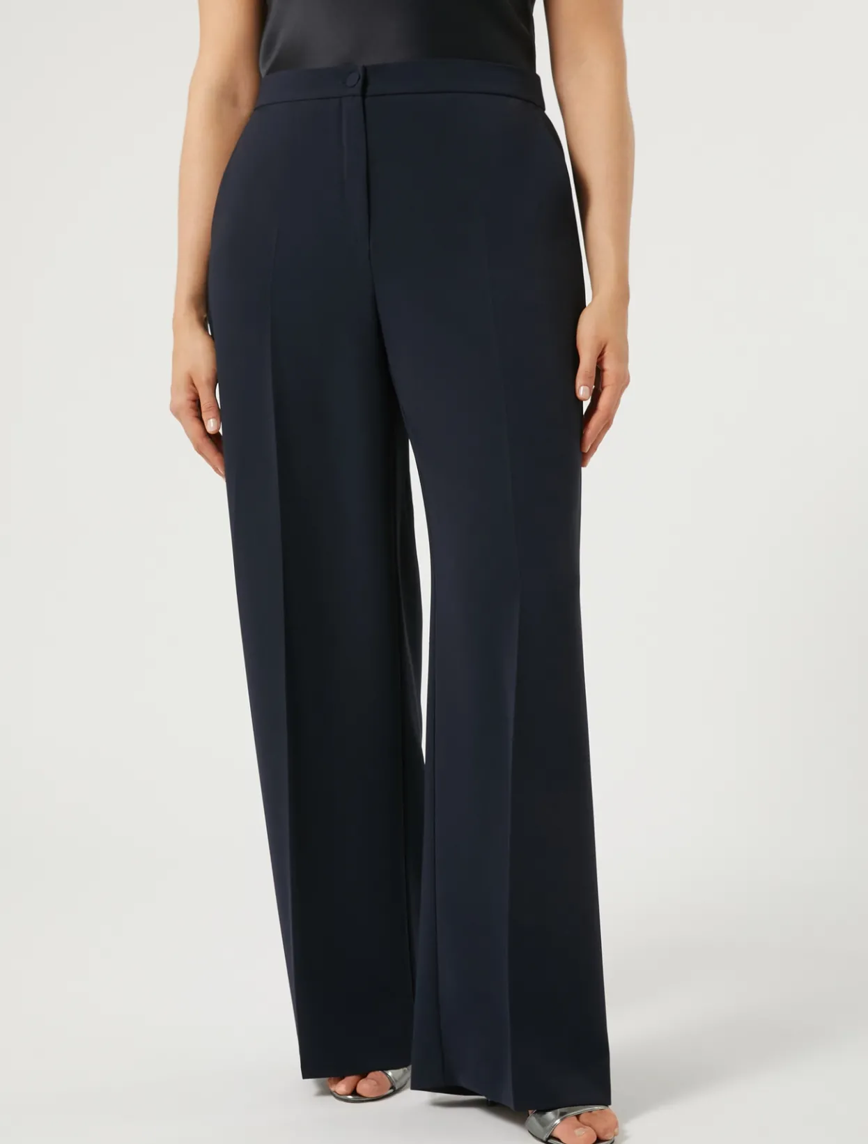 Trousers And Skirts | Trousers & Jeans | Marina Rinaldi Triacetate cady trousers MIDNIGHTBLUE