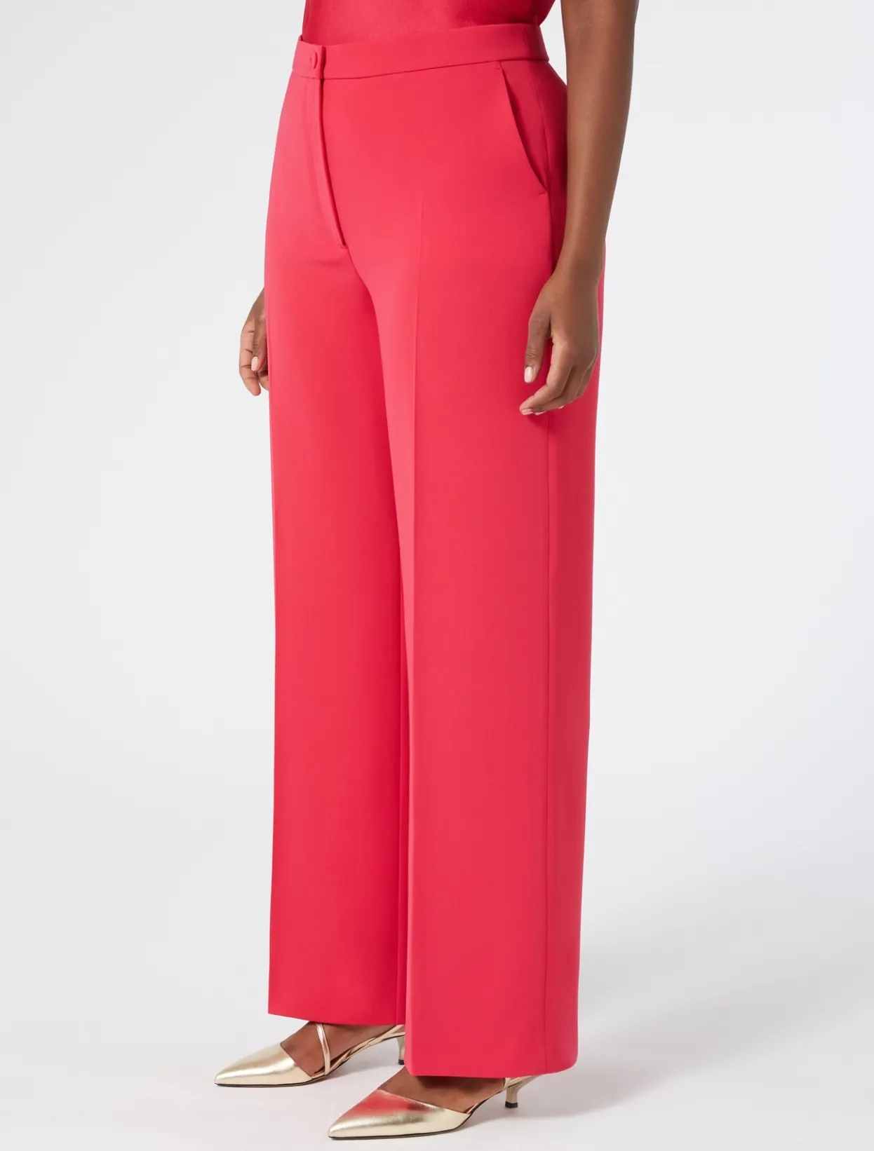 Trousers And Skirts | Trousers & Jeans | Marina Rinaldi Triacetate cady trousers FUCHSIA