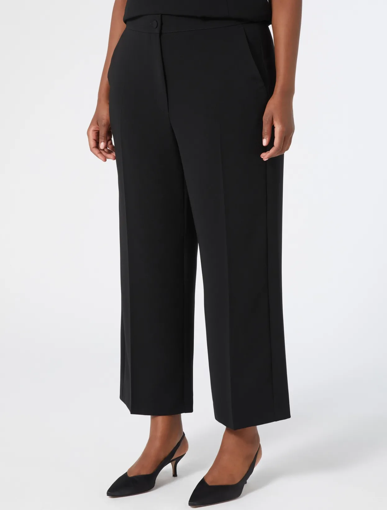 Trousers And Skirts | Trousers & Jeans | Marina Rinaldi Triacetate cady trousers BLACK