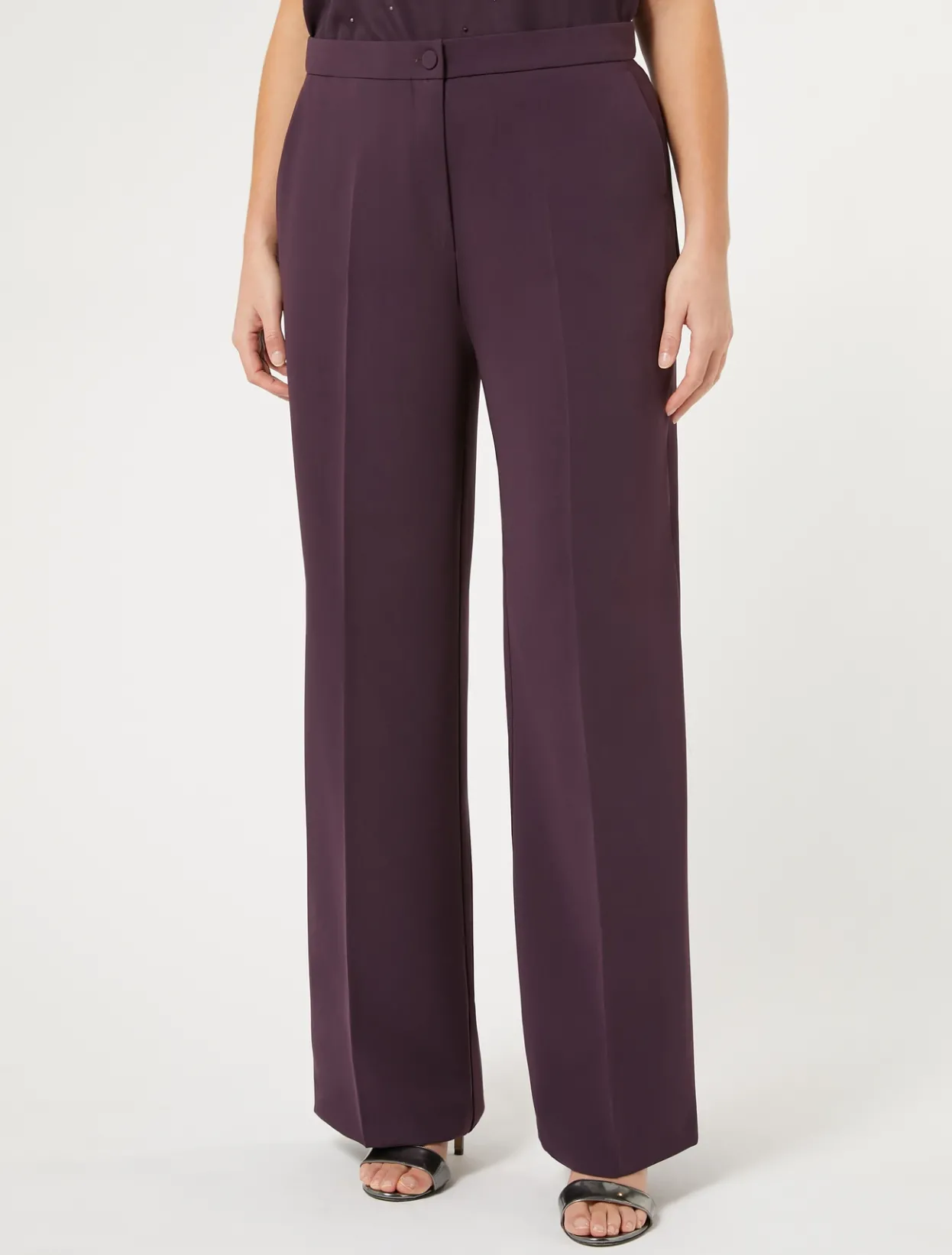 Trousers And Skirts | Trousers & Jeans | Marina Rinaldi Triacetate cady trousers BORDEAUX