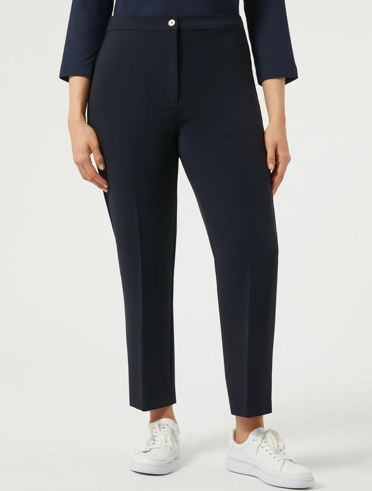 Trousers & Jeans | Trousers & Jeans | Marina Rinaldi Triacetate cady trousers MIDNIGHTBLUE