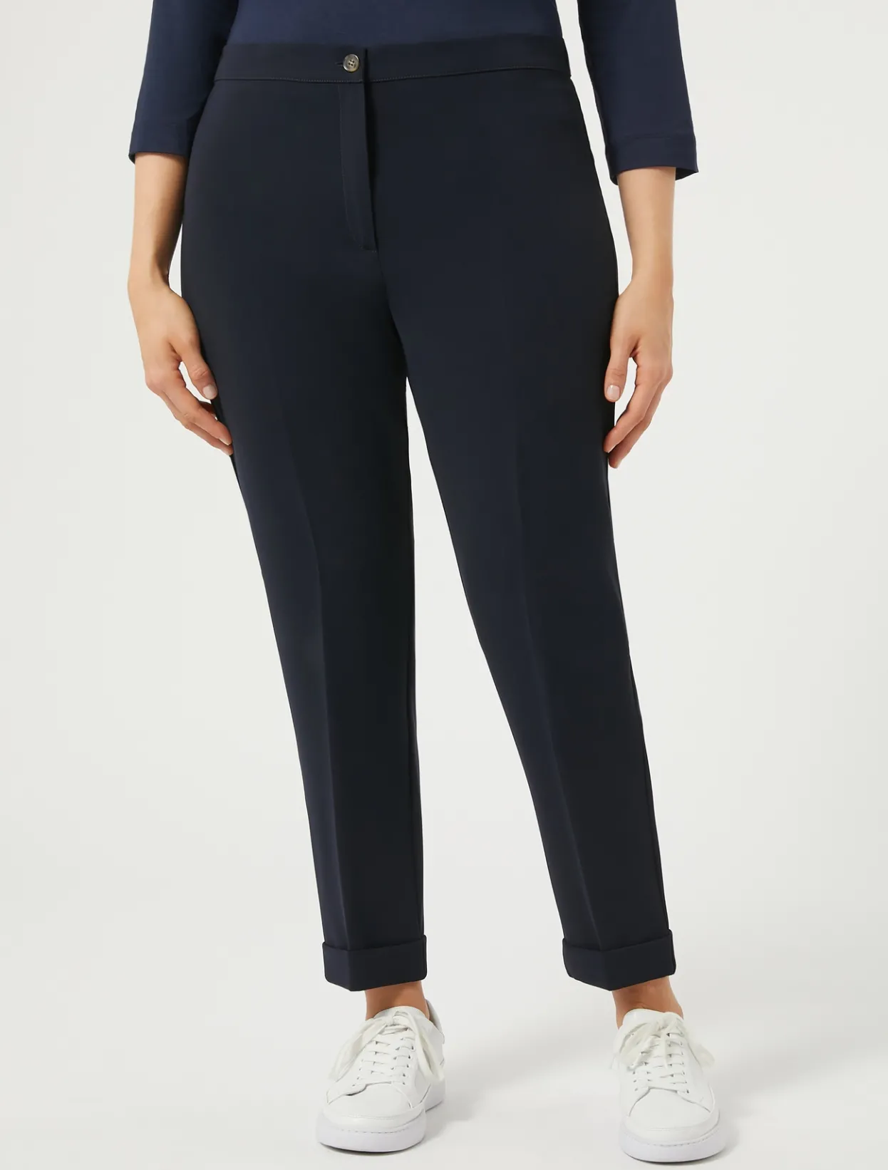 Trousers & Jeans | Trousers & Jeans | Marina Rinaldi Triacetate cady trousers MIDNIGHTBLUE