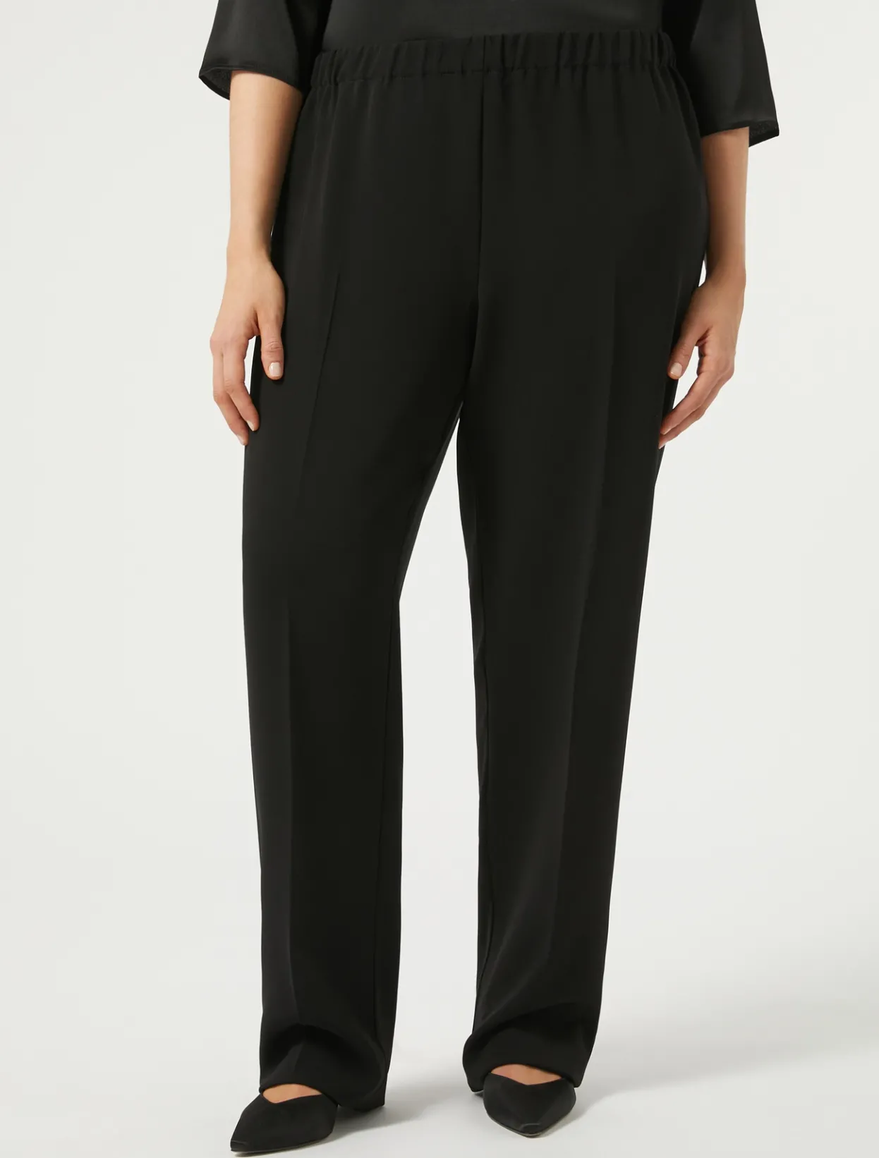 Trousers & Jeans | Trousers & Jeans | Marina Rinaldi Triacetate cady trousers BLACK