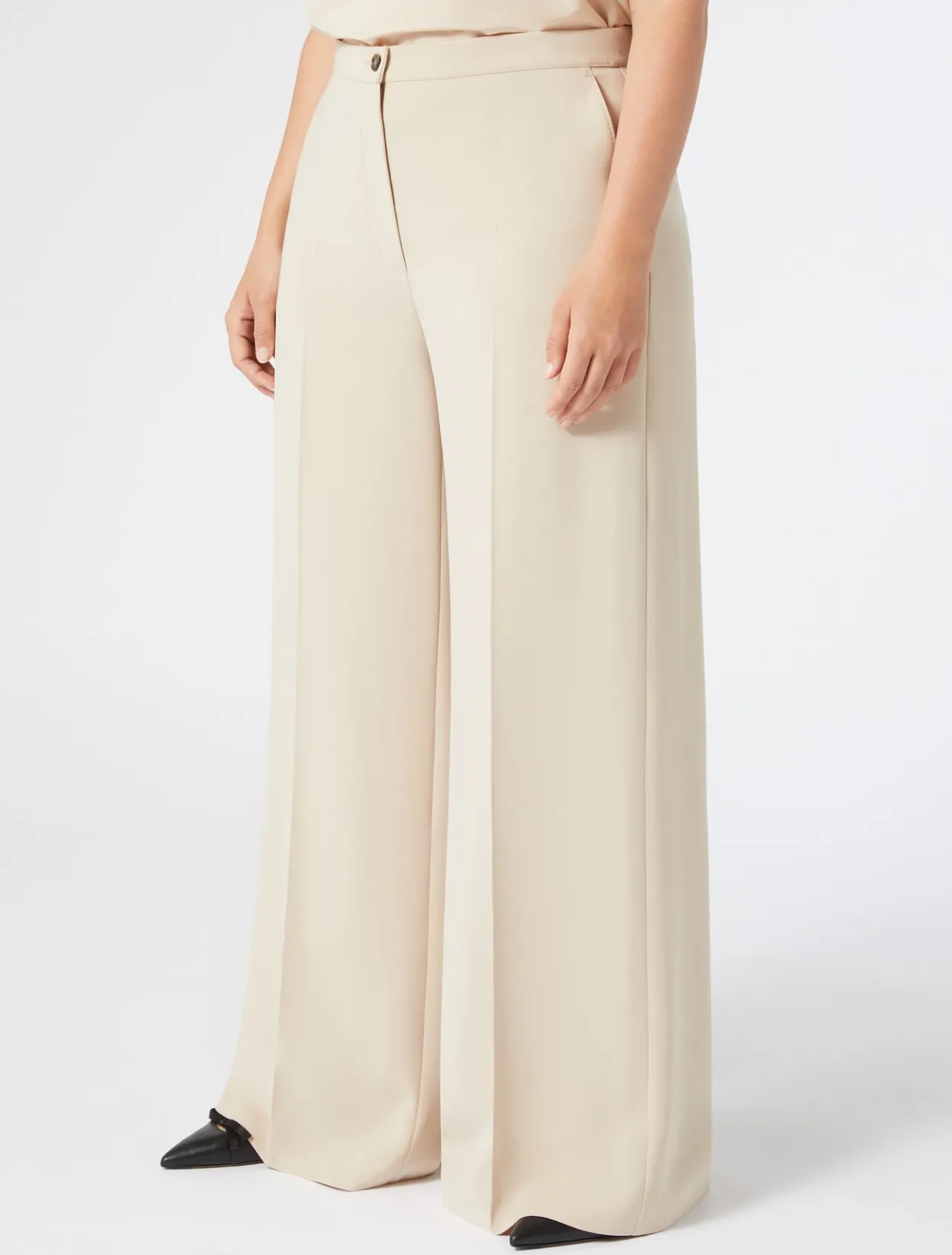 Trousers & Jeans | Trousers & Jeans | Marina Rinaldi Triacetate cady trousers BEIGE