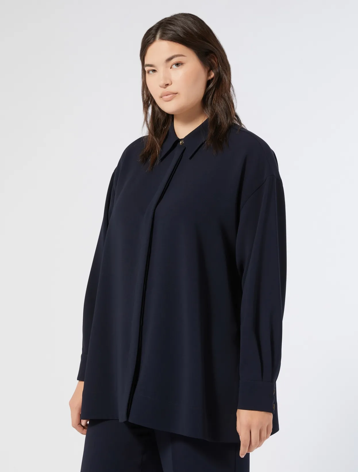 Blouses & Shirts | Blouses & Shirts | Marina Rinaldi Triacetate cady tunic MIDNIGHTBLUE