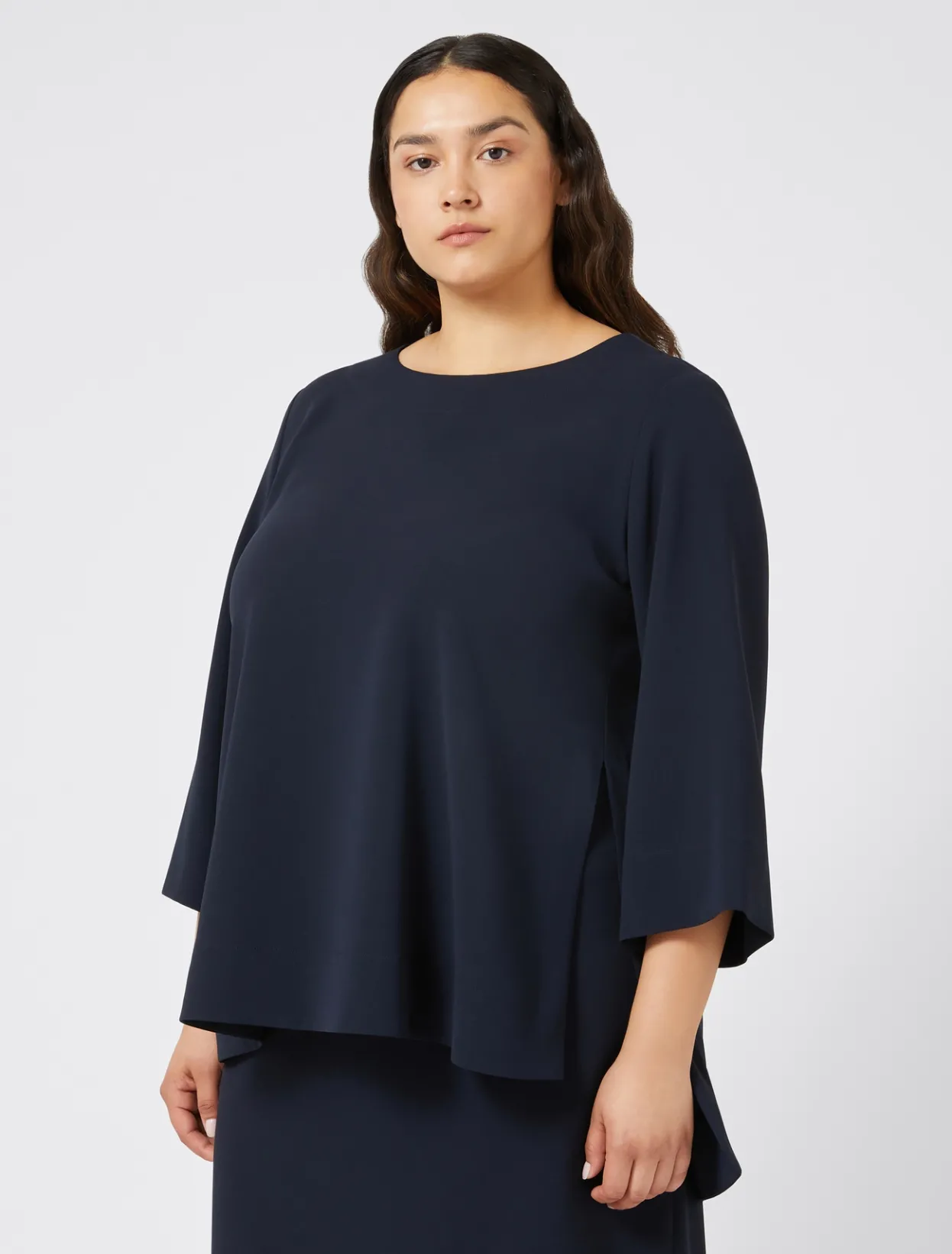 Blouses & Shirts | Blouses & Shirts | Marina Rinaldi Triacetate cady tunic MIDNIGHTBLUE