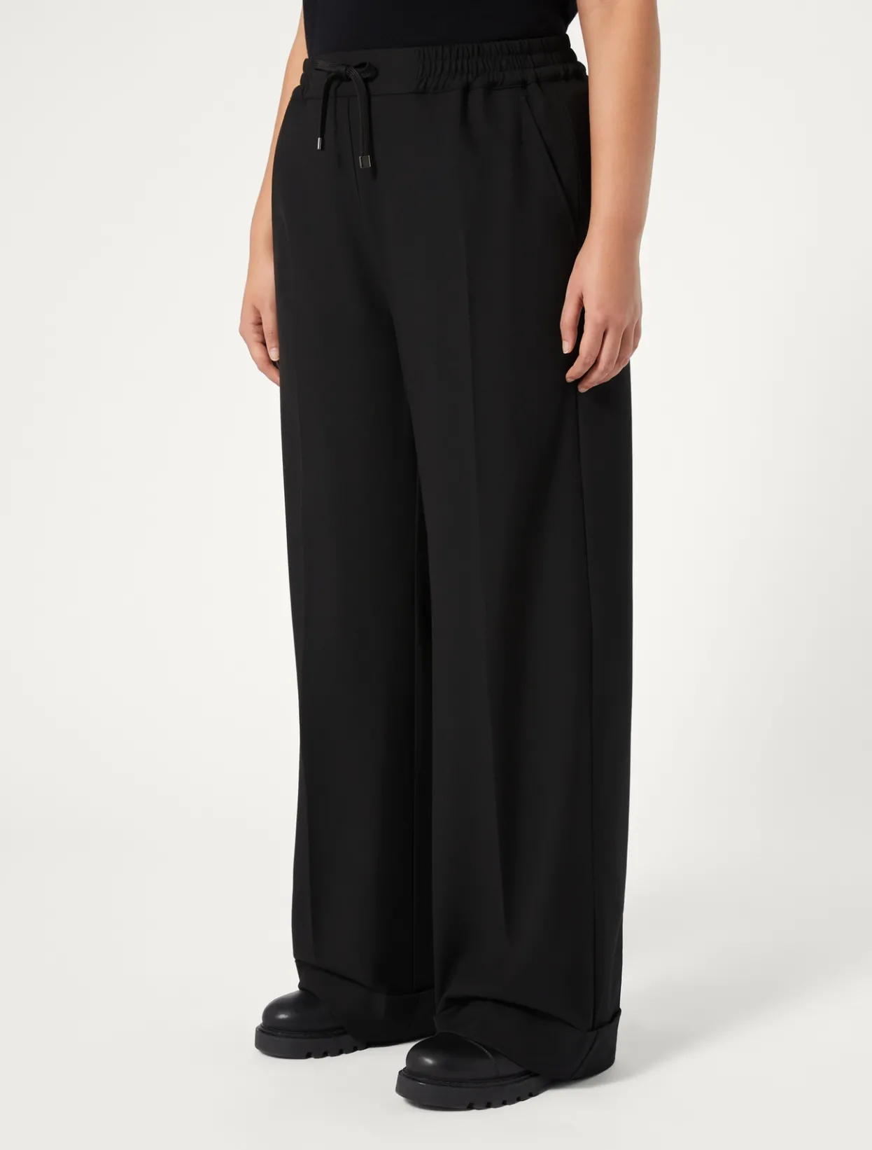 Trousers & Jeans | Trousers & Jeans | Marina Rinaldi Trousers in viscose blend twill BLACK