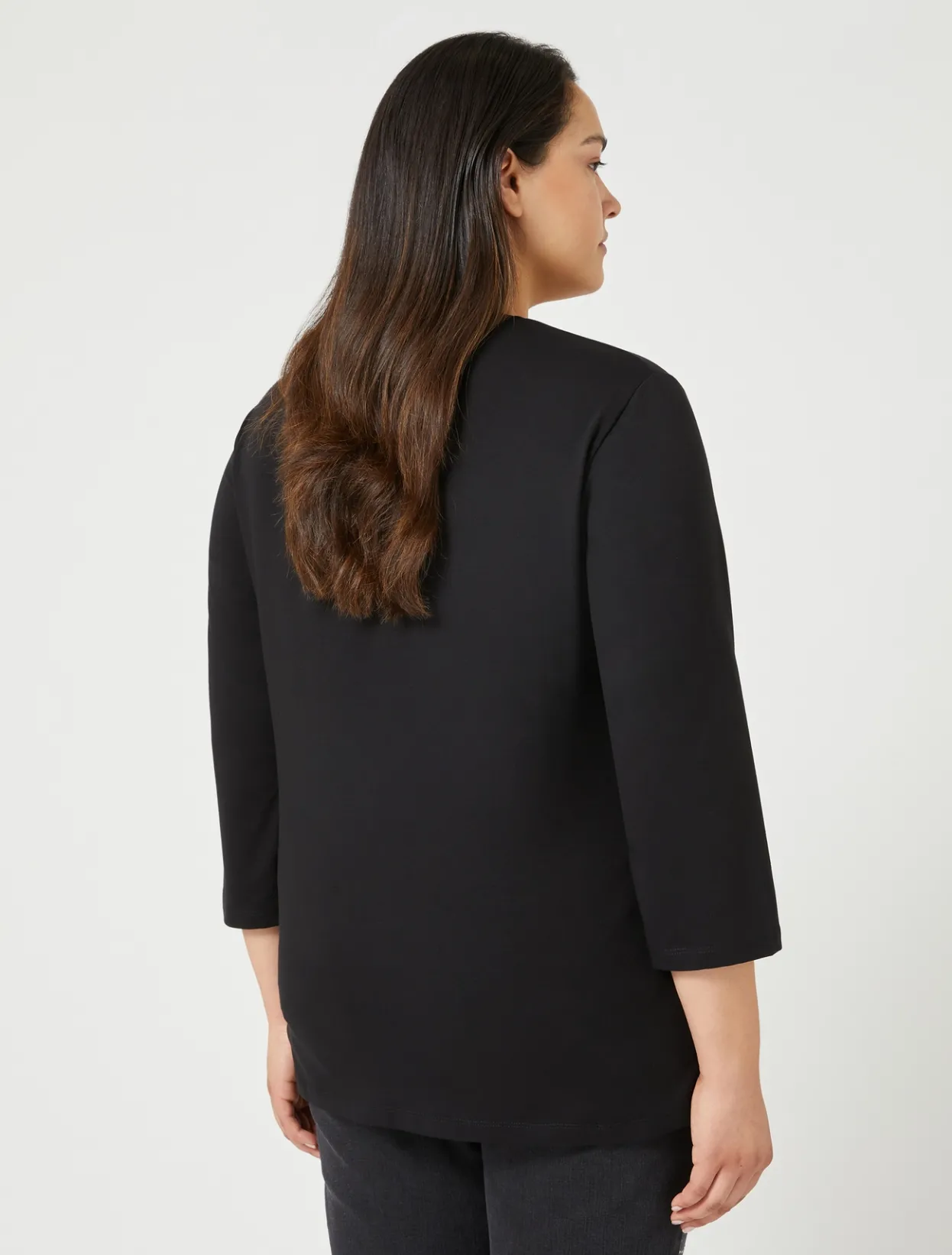 Tops & T-Shirts | Tops & T-Shirts | Marina Rinaldi T-shirt in stretch cotton jersey BLACK