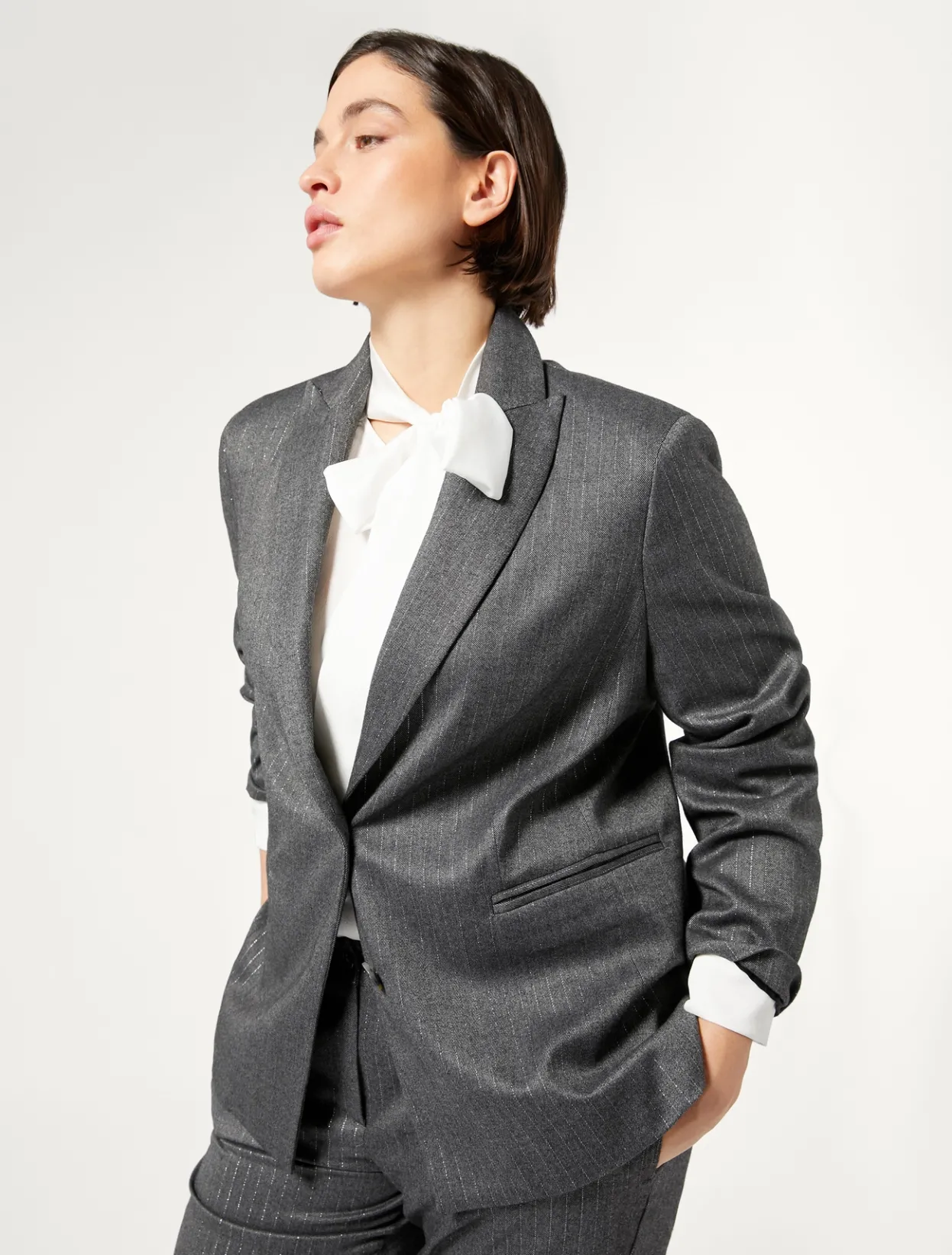 Jacket & Blazers | Jacket & Blazers | Marina Rinaldi Twill blazer MEDIUMGREY