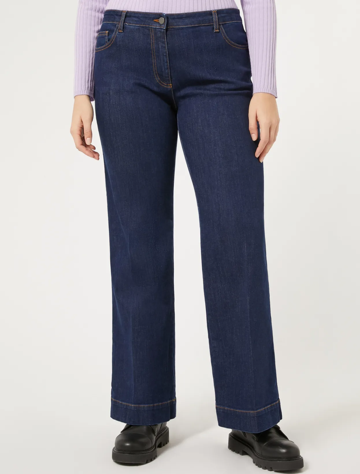 Trousers & Jeans | Trousers & Jeans | Marina Rinaldi Twill denim jeans MIDNIGHTBLUE