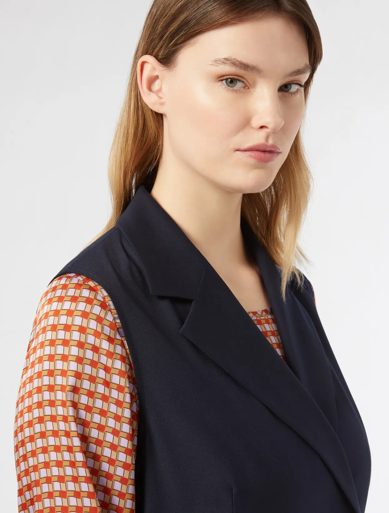 Jacket & Blazers | Jacket & Blazers | Marina Rinaldi Twill gilet MIDNIGHTBLUE