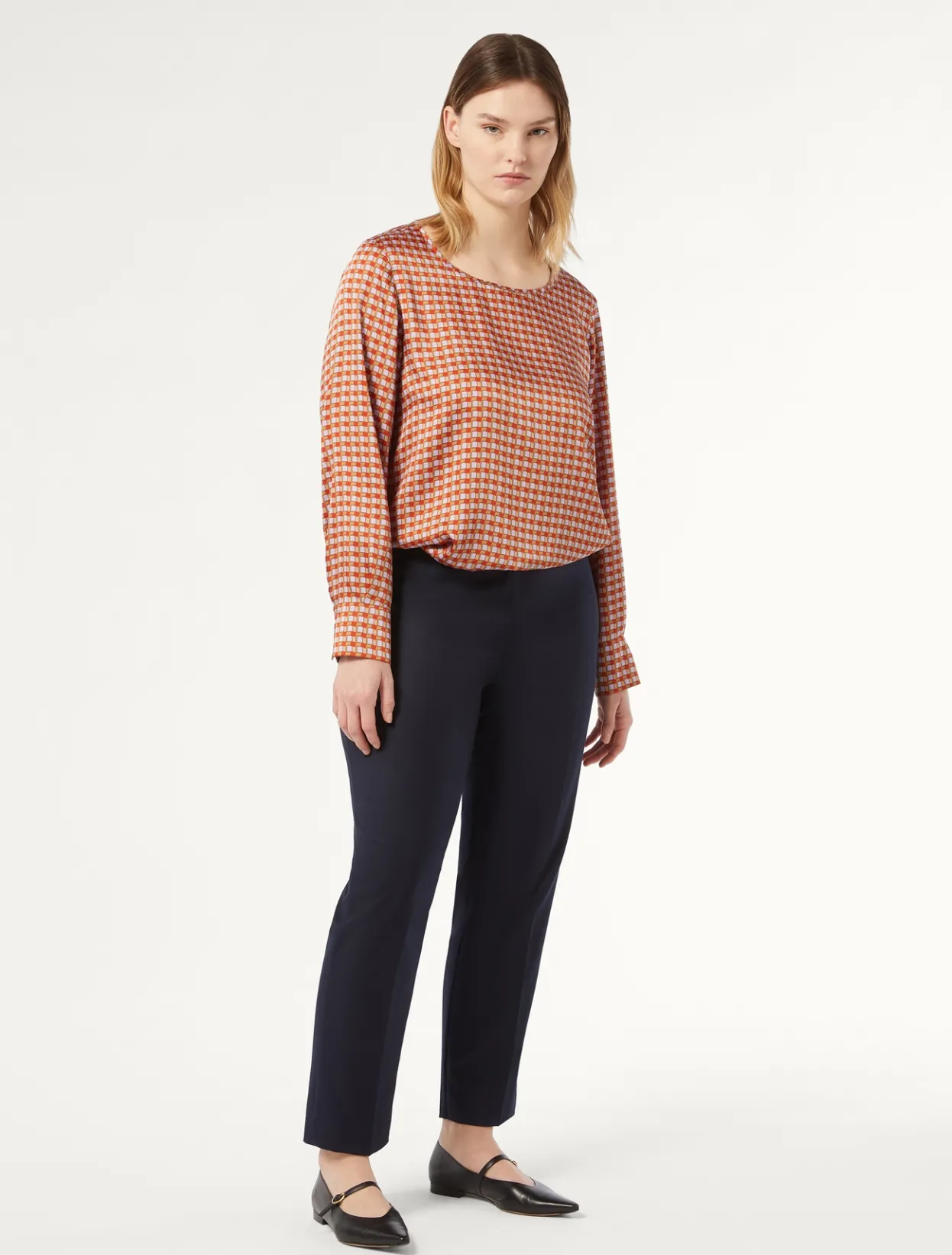 Trousers & Jeans | Trousers & Jeans | Marina Rinaldi Twill trousers MIDNIGHTBLUE