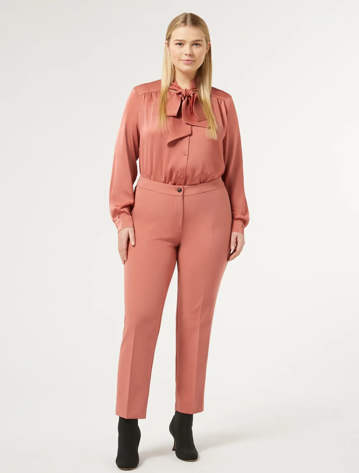 Trousers & Jeans | Trousers & Jeans | Marina Rinaldi Twill trousers TERRACOTTA