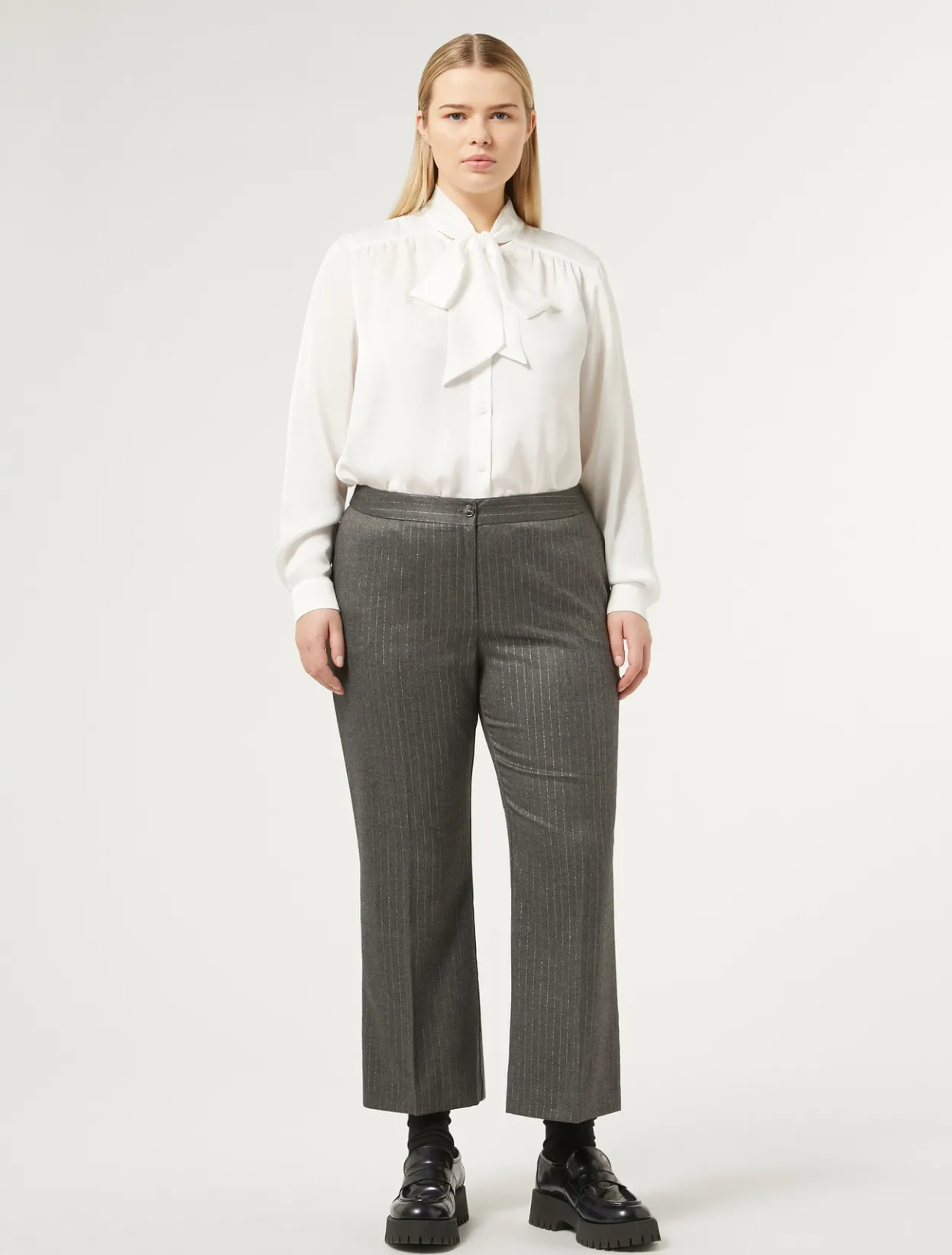 Trousers & Jeans | Trousers & Jeans | Marina Rinaldi Twill trousers MEDIUMGREY