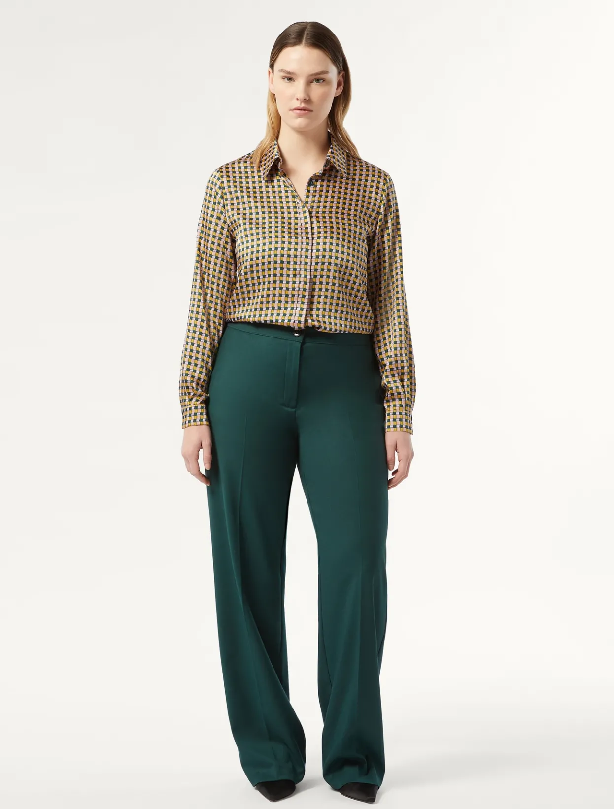 Trousers & Jeans | Trousers & Jeans | Marina Rinaldi Twill trousers DARKGREEN