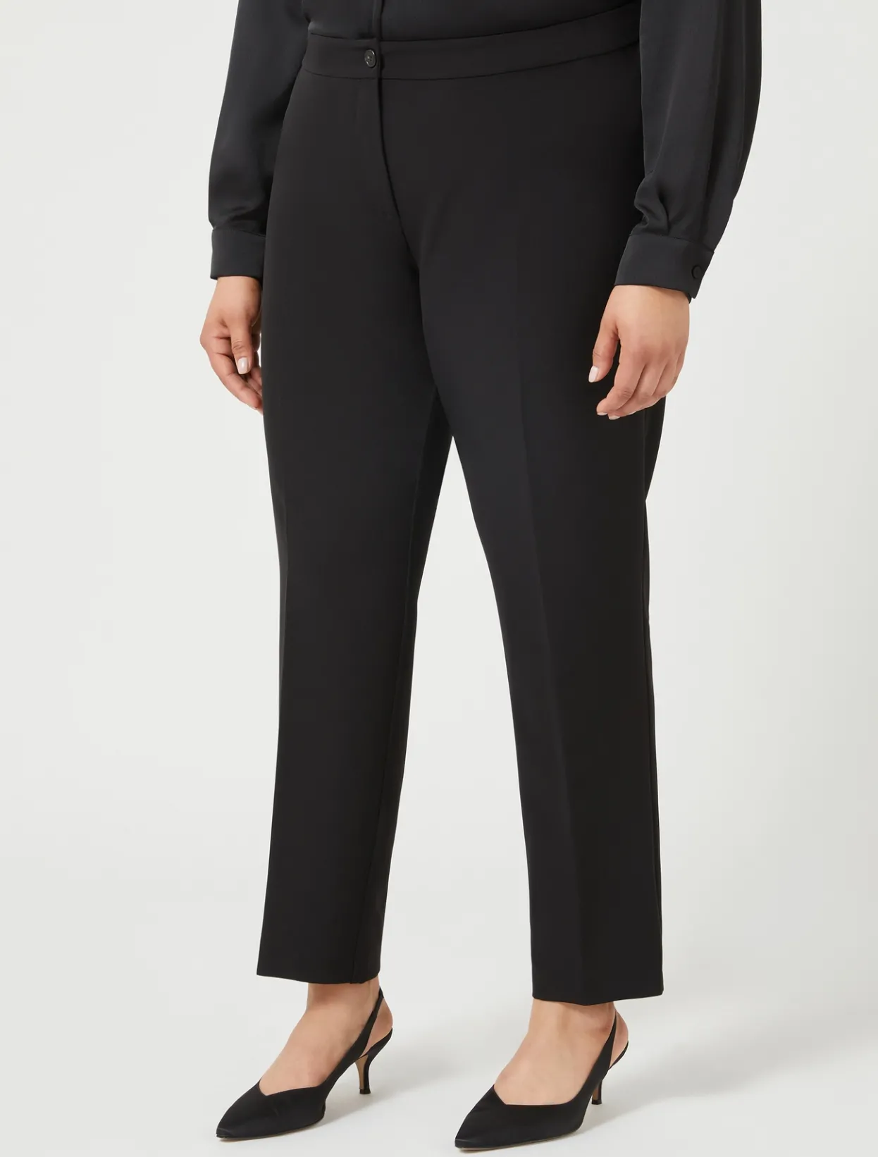 Trousers & Jeans | Trousers & Jeans | Marina Rinaldi Twill trousers BLACK