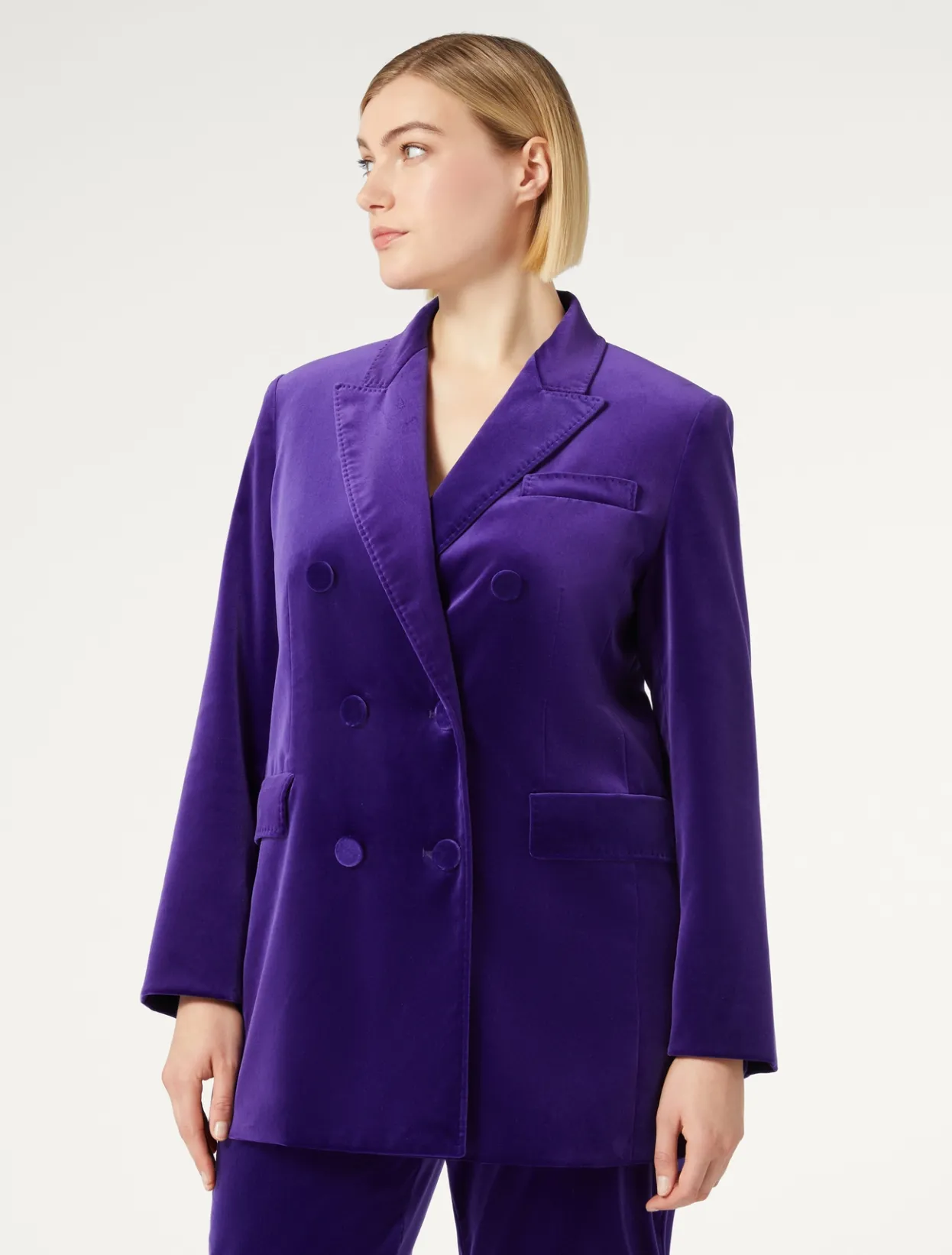 Jacket & Blazers | Jacket & Blazers | Marina Rinaldi Velvet blazer PURPLE