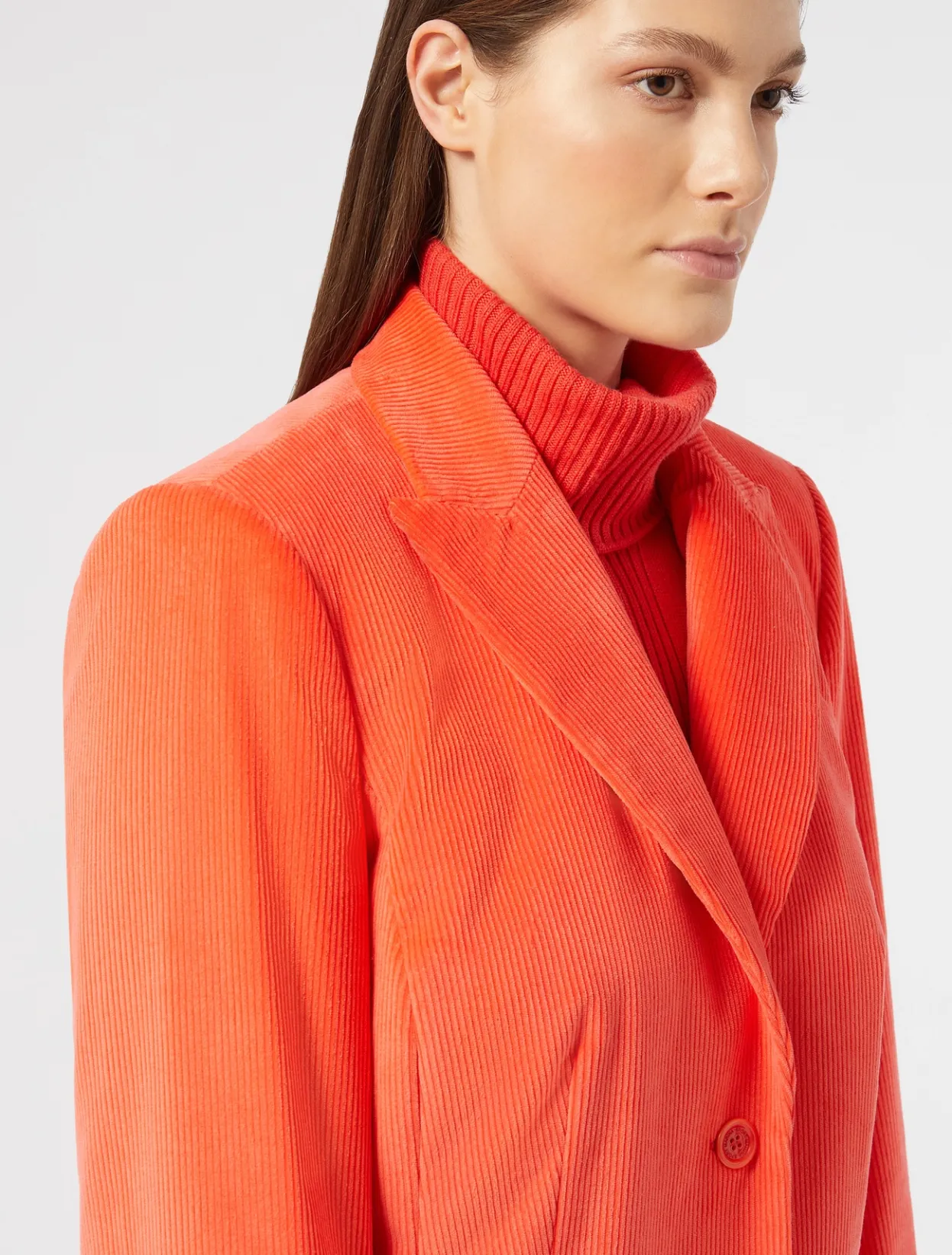 Jacket & Blazers | Jacket & Blazers | Marina Rinaldi Velvet blazer CORAL