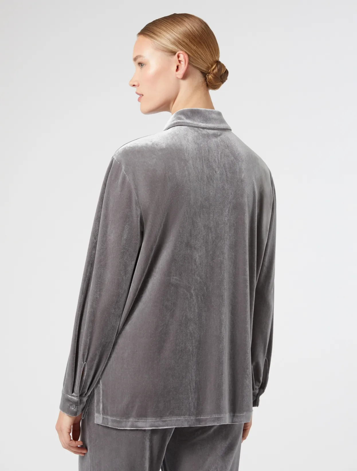 Tops & T-Shirts | Tops & T-Shirts | Marina Rinaldi Velvet jersey shirt DARKGREY