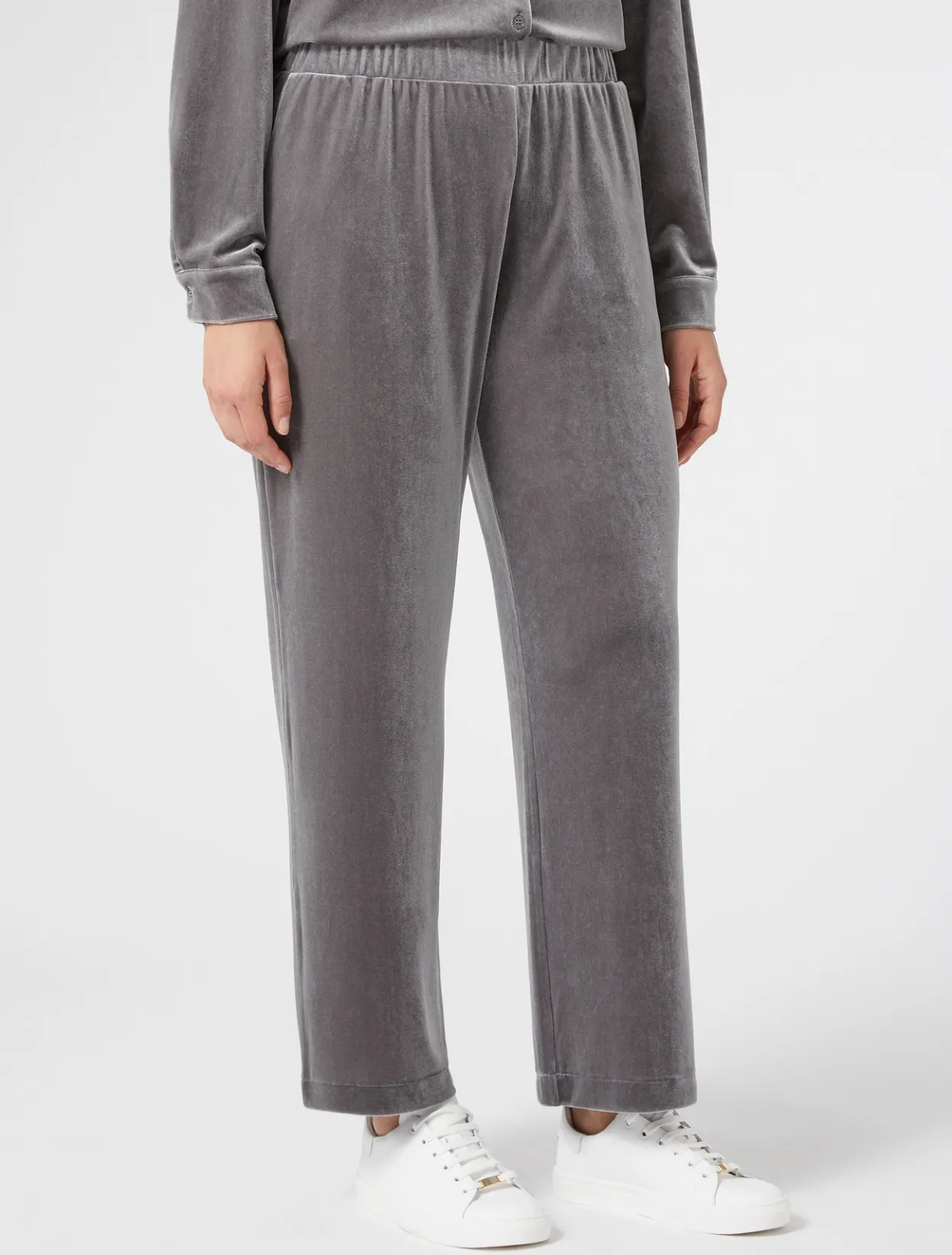 Trousers & Jeans | Trousers & Jeans | Marina Rinaldi Velvet jersey trousers DARKGREY