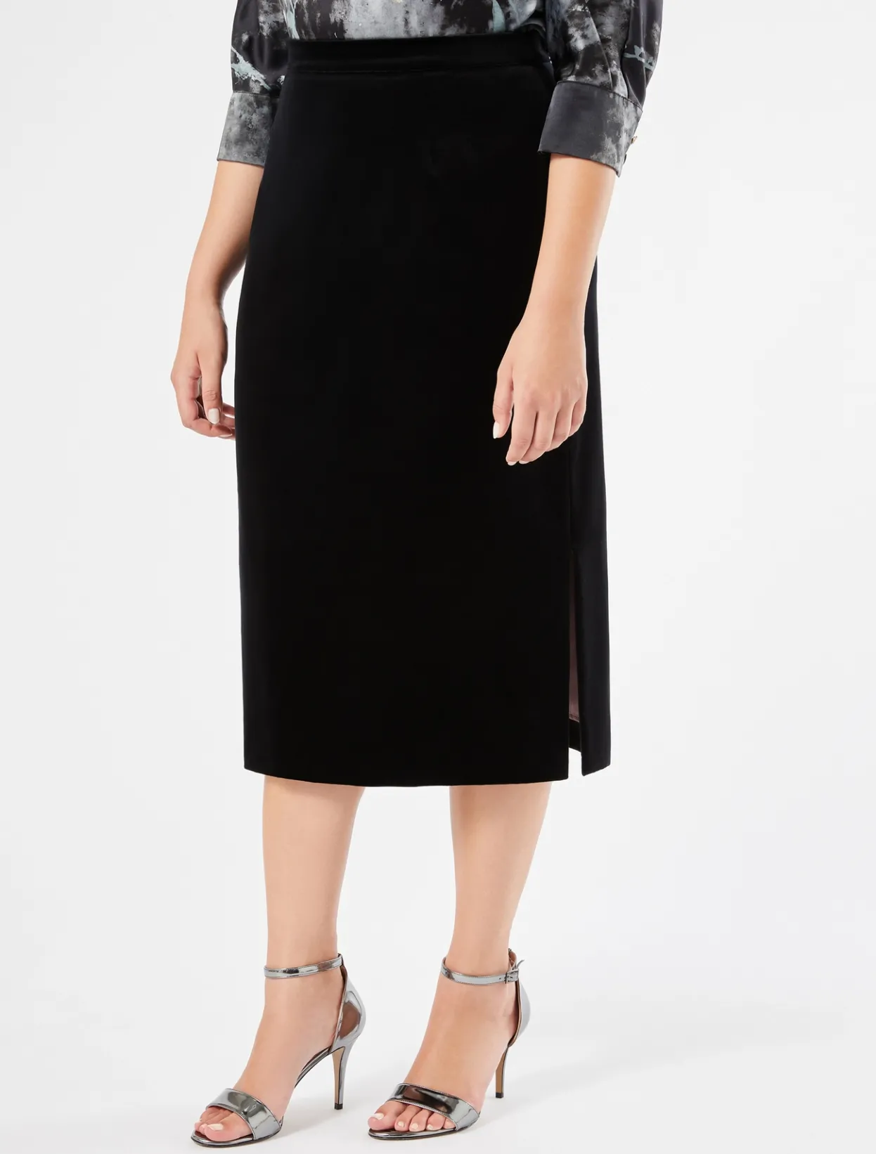 Skirts | Skirts | Marina Rinaldi Velvet skirt BLACK