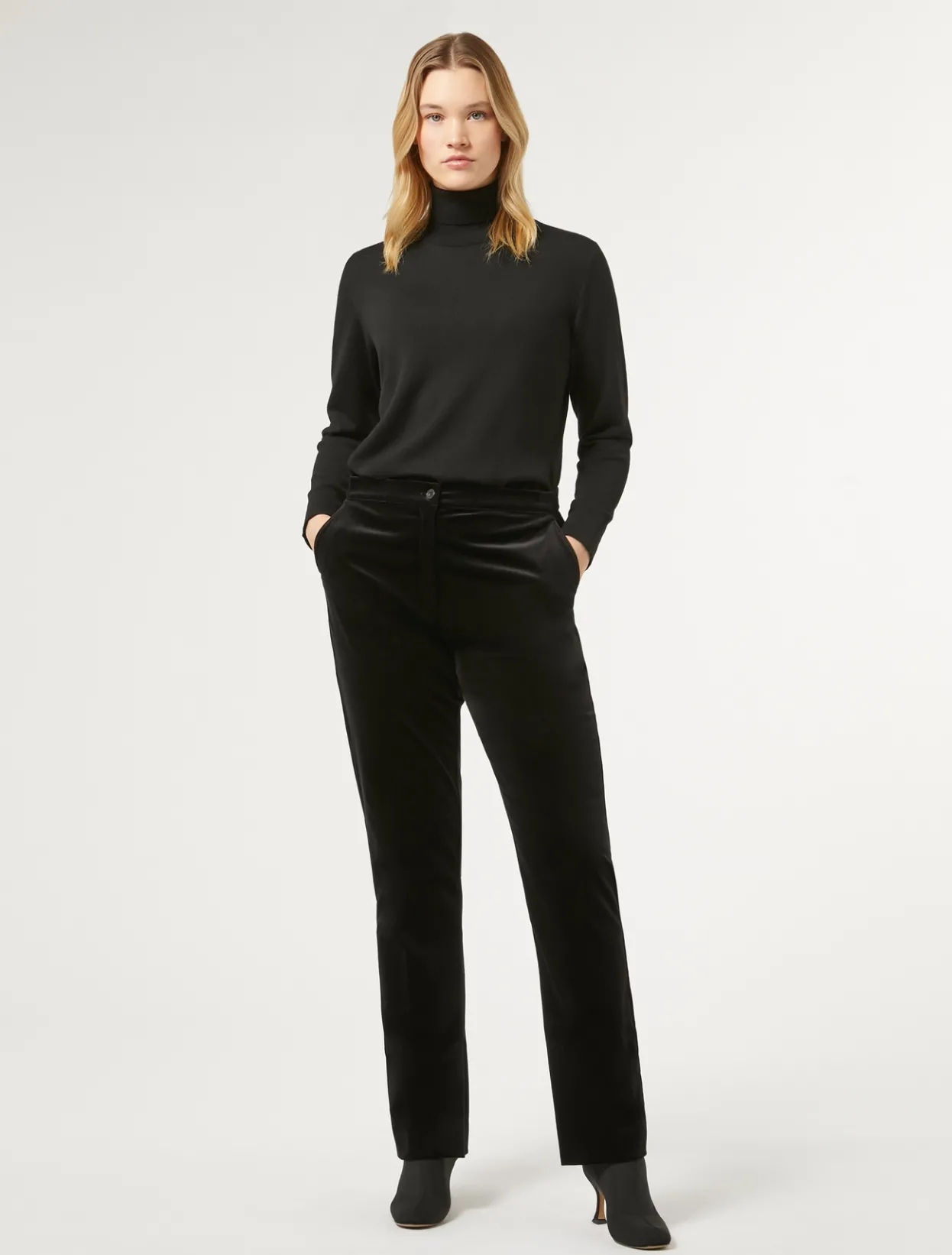 Trousers & Jeans | Trousers & Jeans | Marina Rinaldi Velvet trousers BLACK