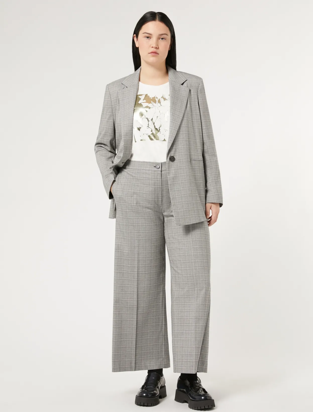 Trousers & Jeans | Trousers & Jeans | Marina Rinaldi Viscose canvas trousers BLACK