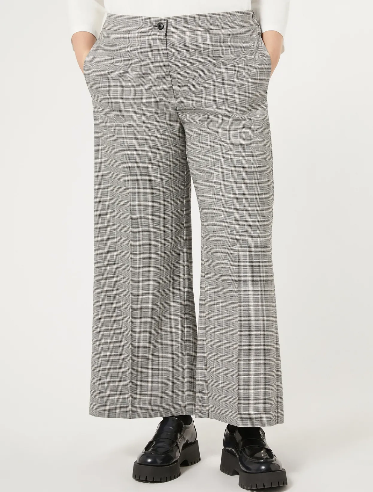 Trousers & Jeans | Trousers & Jeans | Marina Rinaldi Viscose canvas trousers BLACK