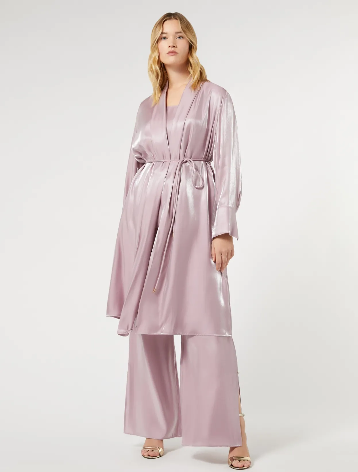 Jackets | Coats | Marina Rinaldi Viscose duster coat PINK