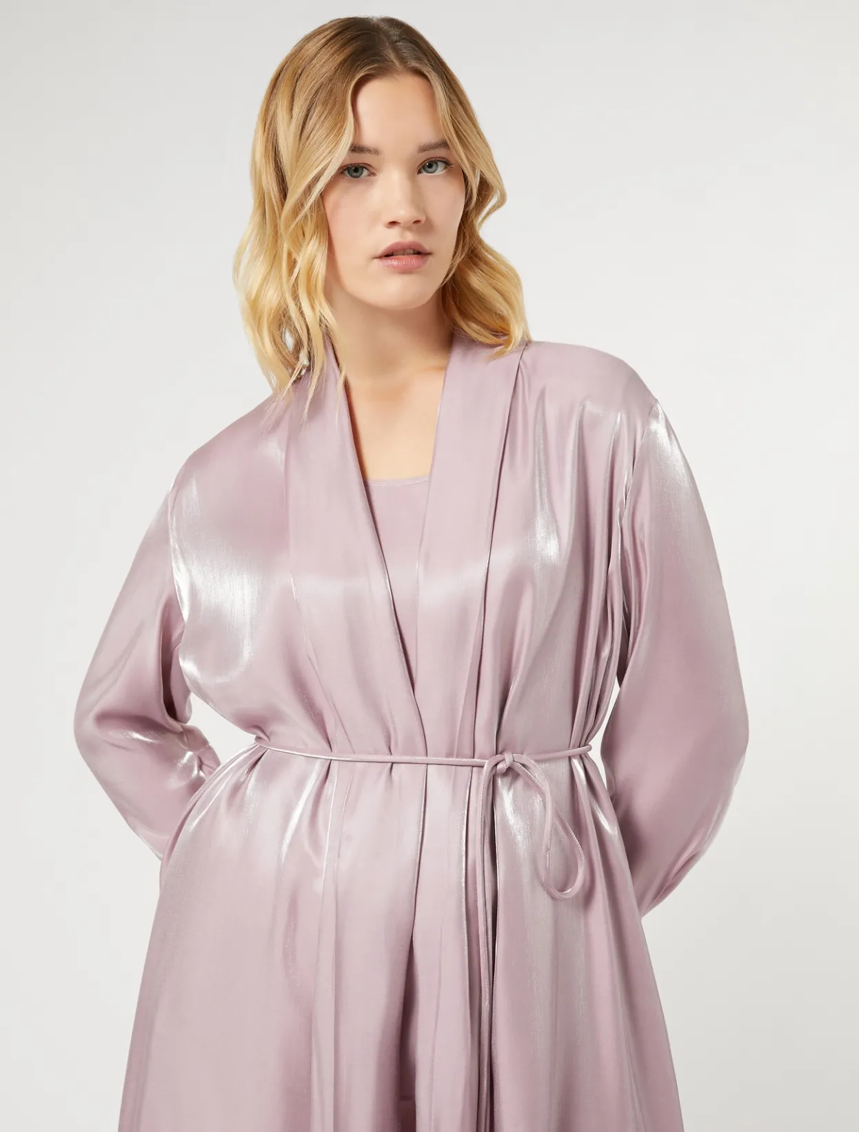 Jackets | Coats | Marina Rinaldi Viscose duster coat PINK