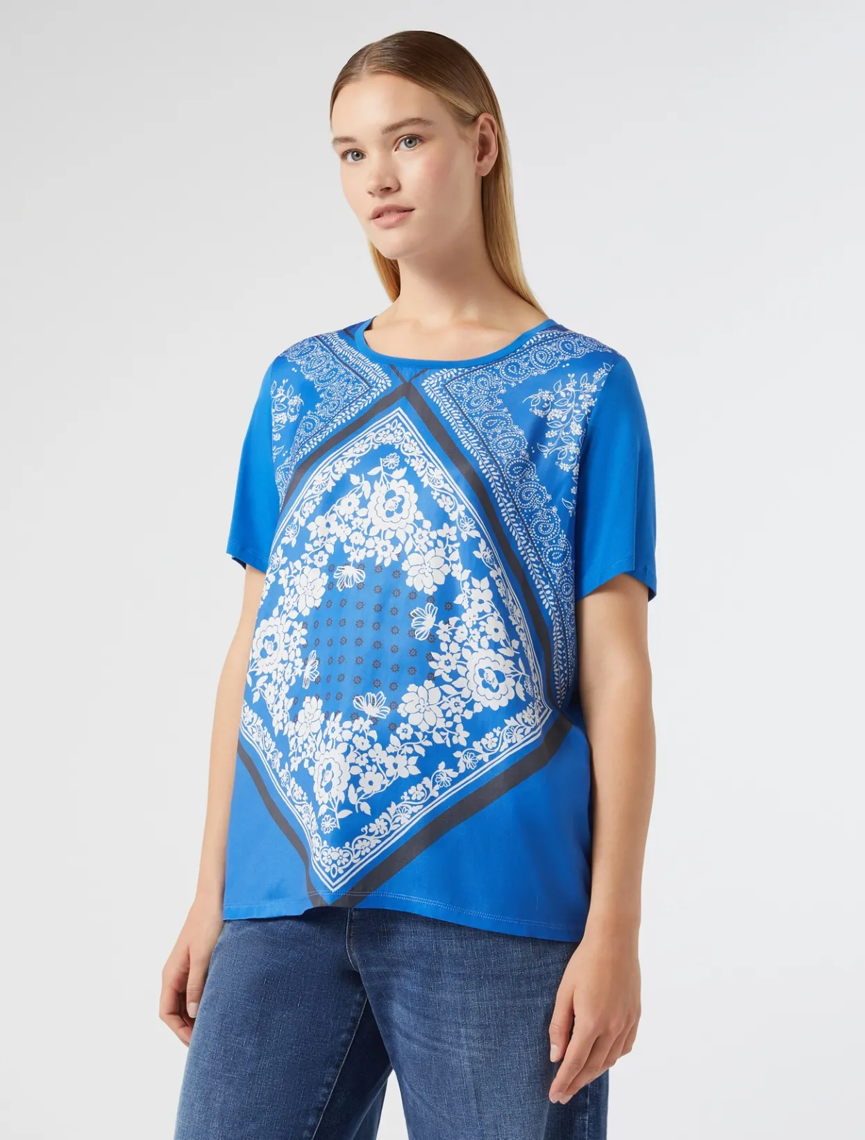 Tops & T-Shirts | Tops & T-Shirts | Marina Rinaldi Viscose jersey T-shirt CORNFLOWERBLUE