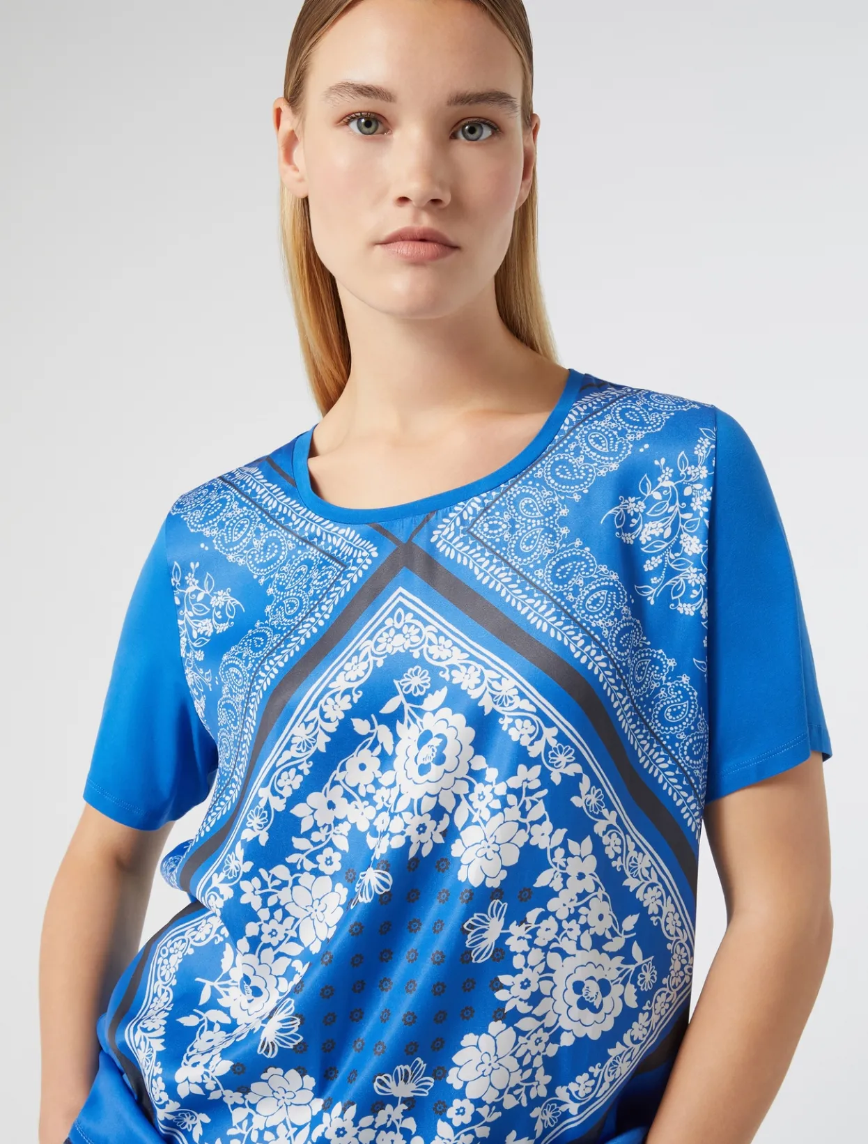 Tops & T-Shirts | Tops & T-Shirts | Marina Rinaldi Viscose jersey T-shirt CORNFLOWERBLUE