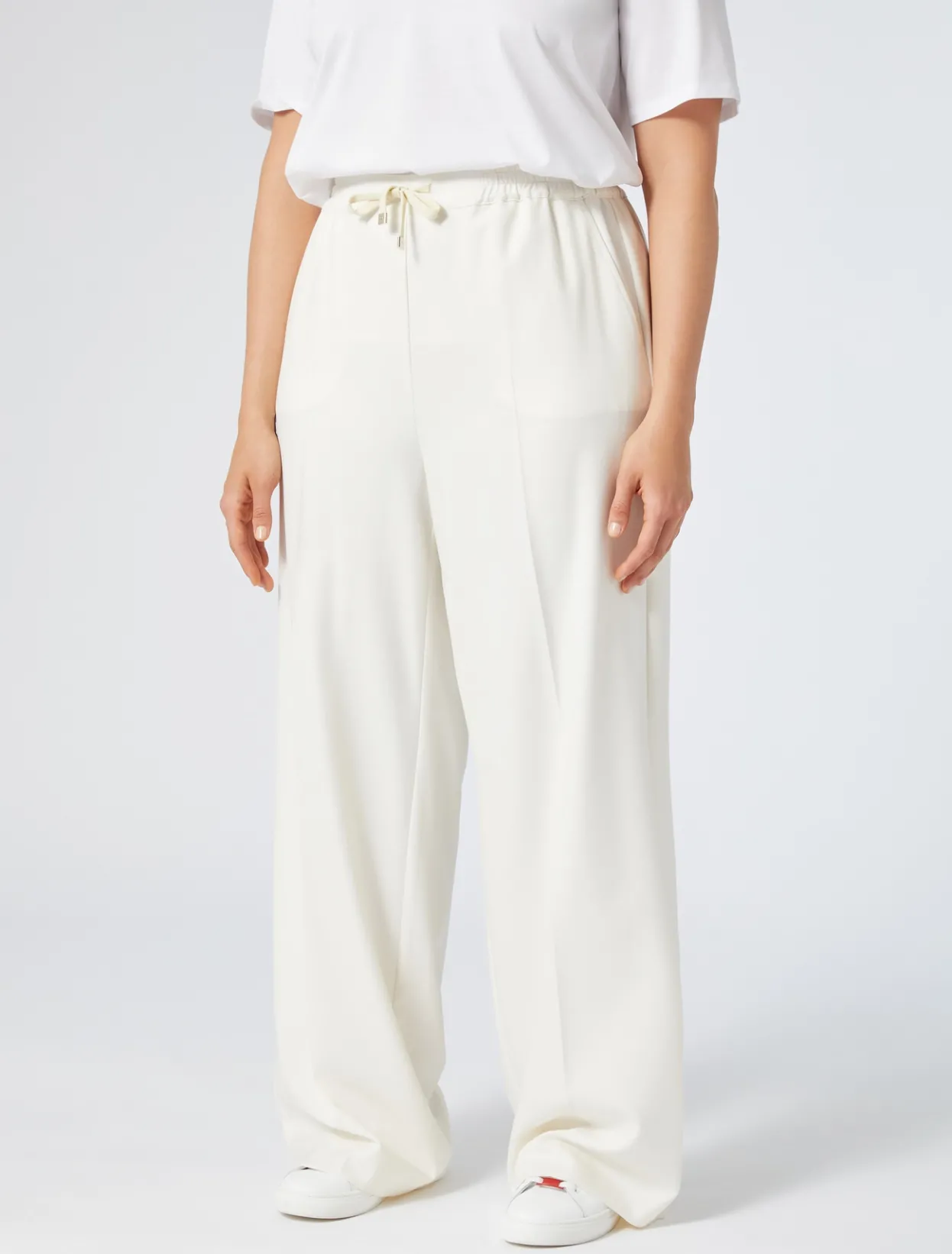 Trousers & Jeans | Trousers & Jeans | Marina Rinaldi Viscose twill trousers IVORY