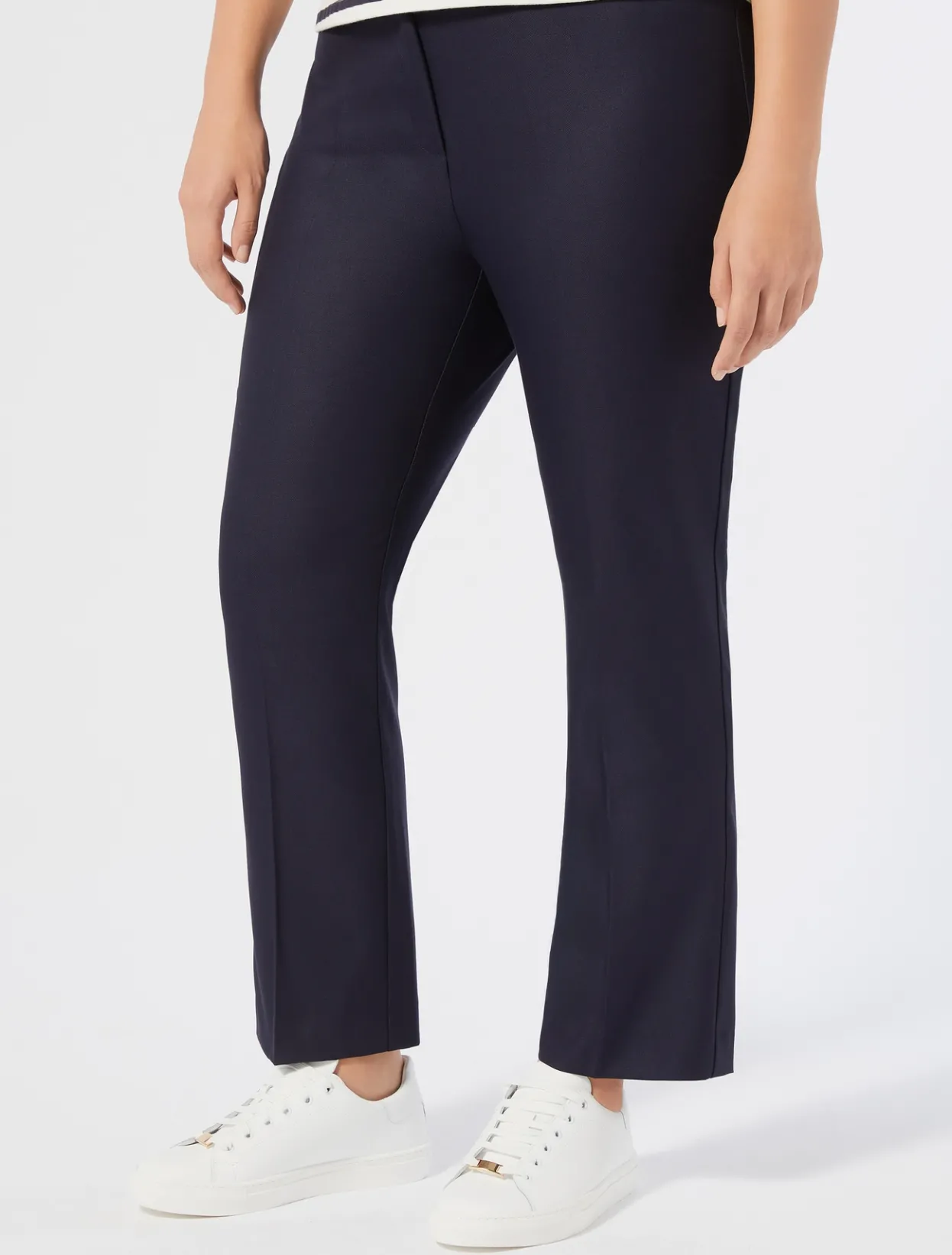 Trousers & Jeans | Trousers & Jeans | Marina Rinaldi Viscose twill trousers NAVY