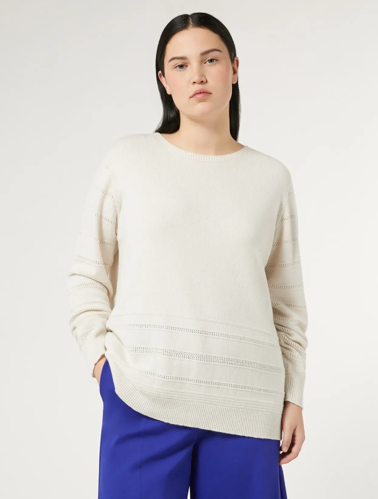 Knitwear | Knitwear | Marina Rinaldi Viscose, wool and cashmere sweater ALBINO