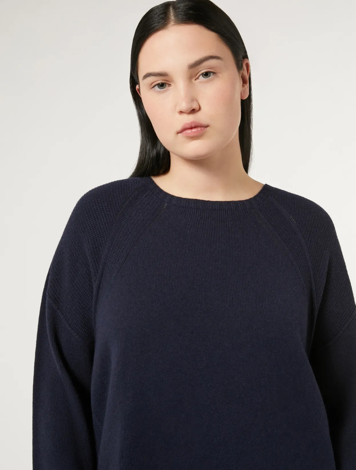 Knitwear | Knitwear | Marina Rinaldi Viscose, wool and cashmere sweater ULTRAMARINE